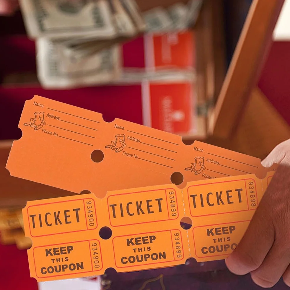 COLLBATH Billets De Tombola Numérotés 200 Pièces pour Événements Fêtes Jeux De Société