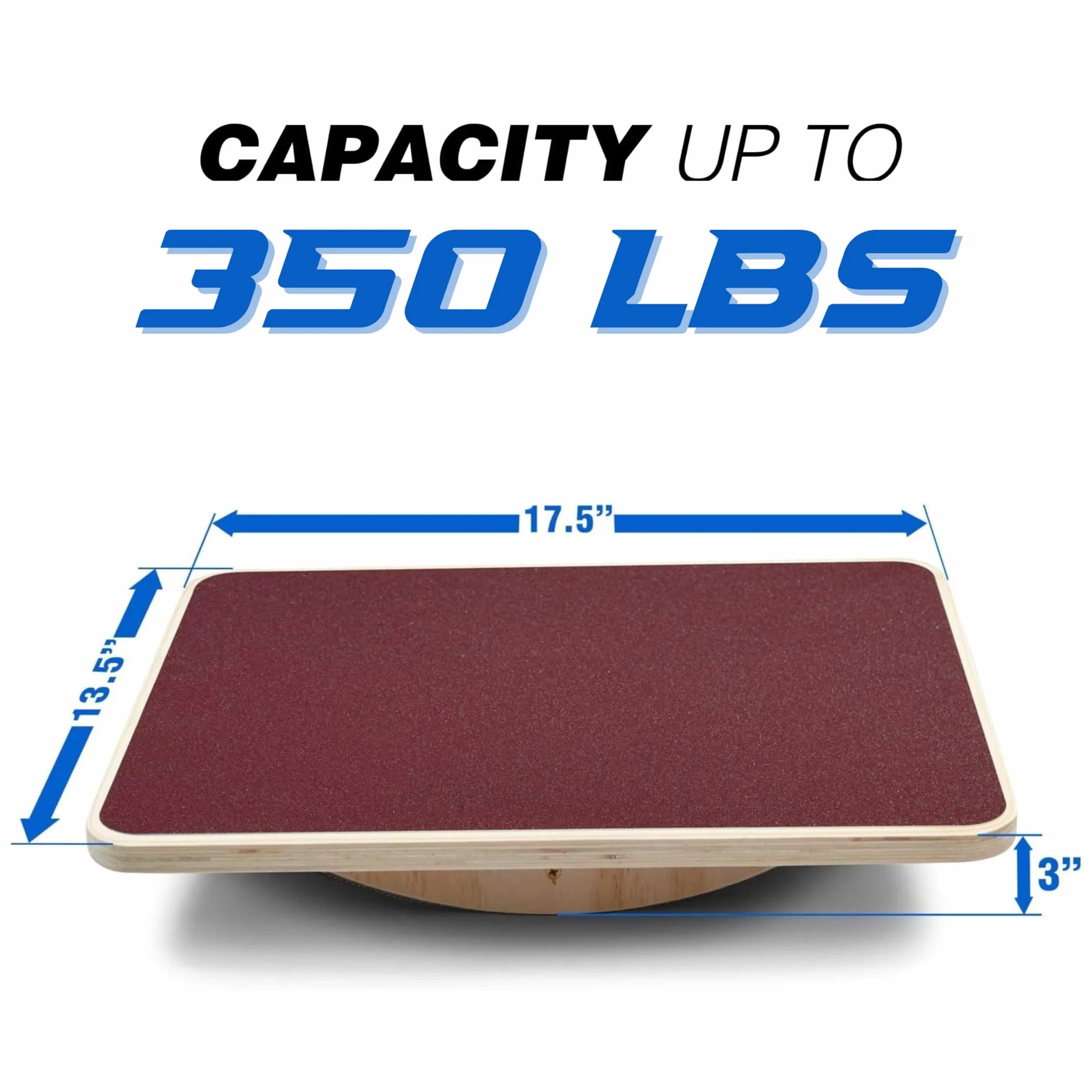 Yes4All Planche d'équilibre oscillante en plastique 40 cm, surface oscillante pour renforcement musculaire et entraînement à domicile