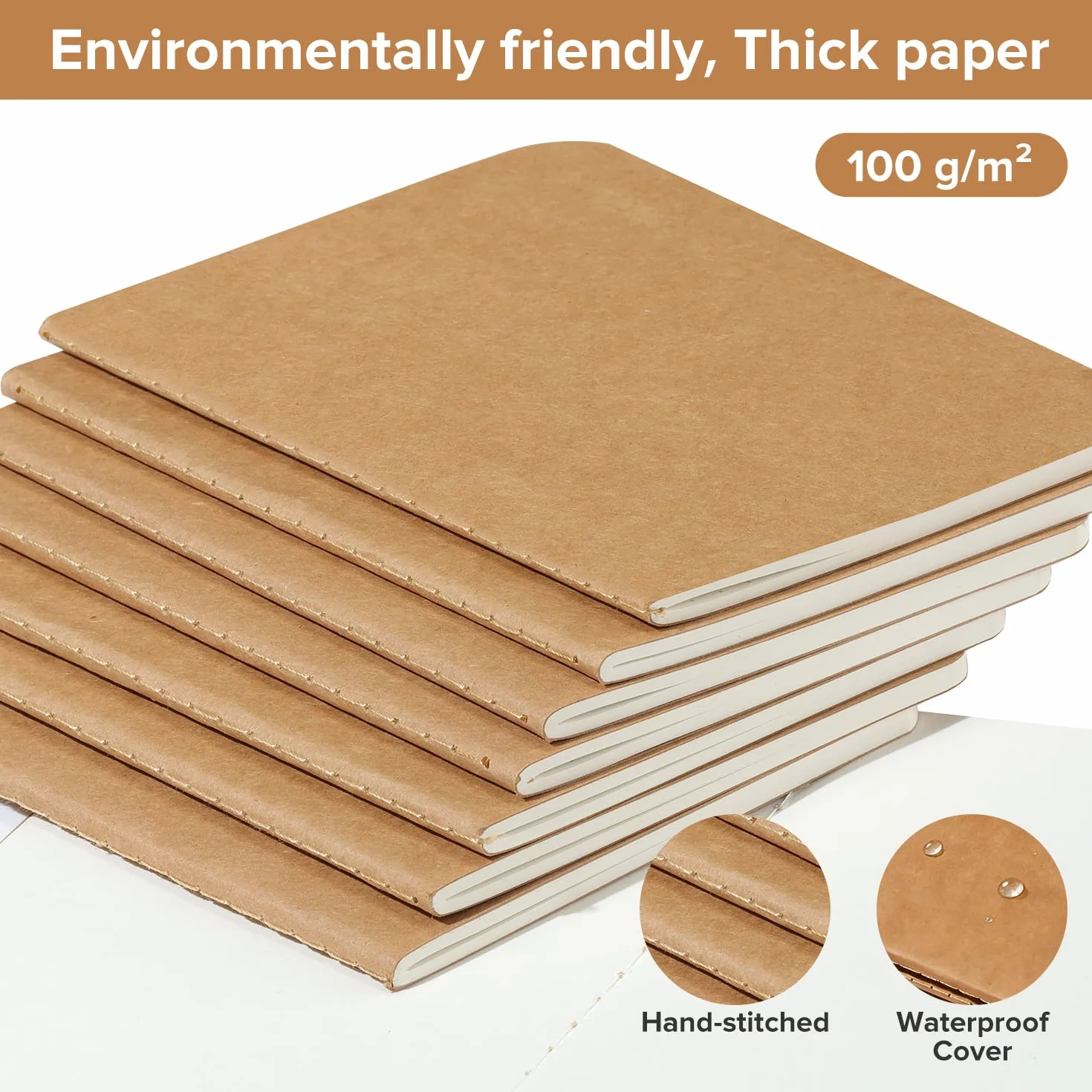 HOMEMARS Cahier Journal Petit Carnet 10x14 cm 60 Pages 100 GSM Papier épais Ensemble de 14 Carnets