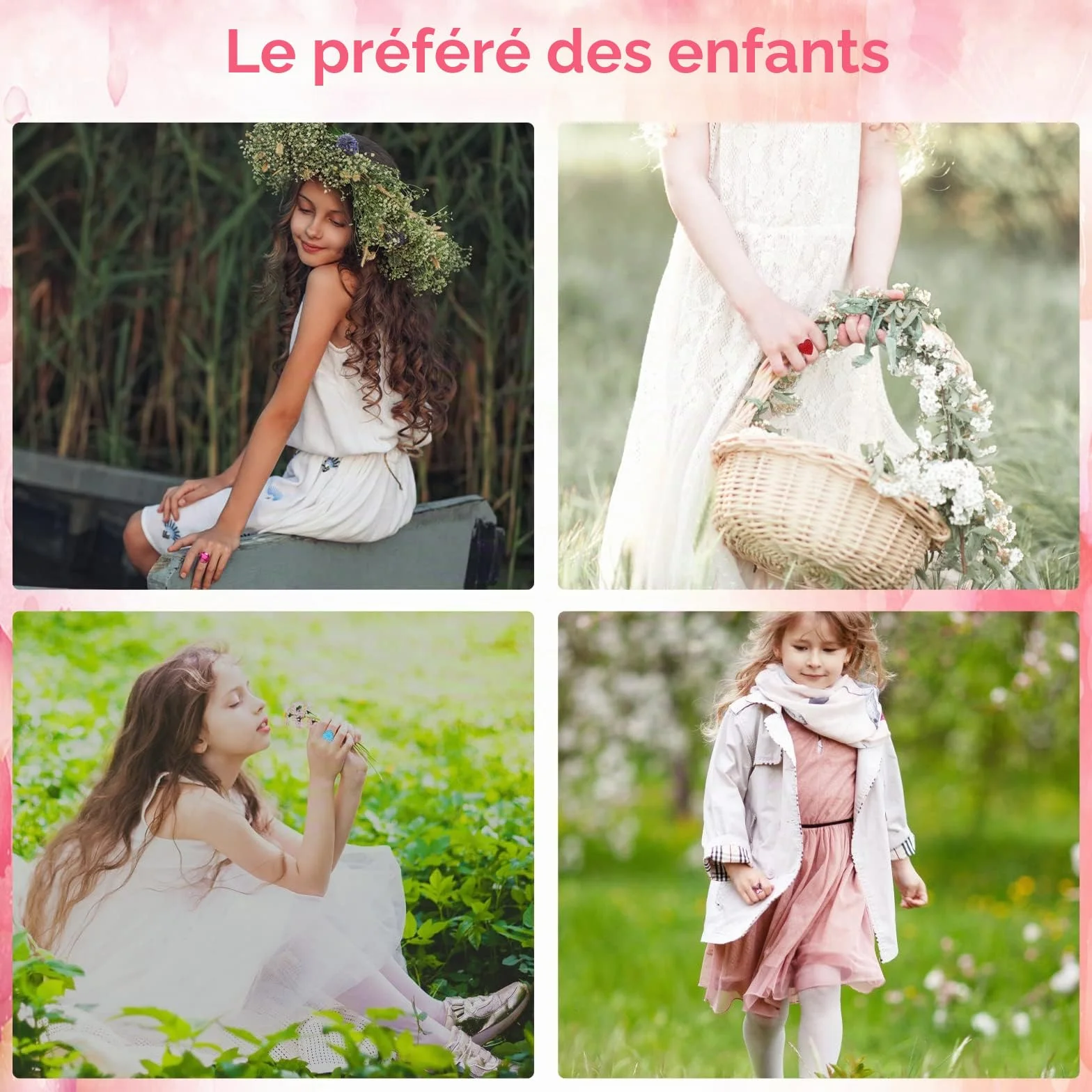 Abeillo 9 Pièces Bagues Réglables pour Enfants - Bijoux Fille - Résine Matériau