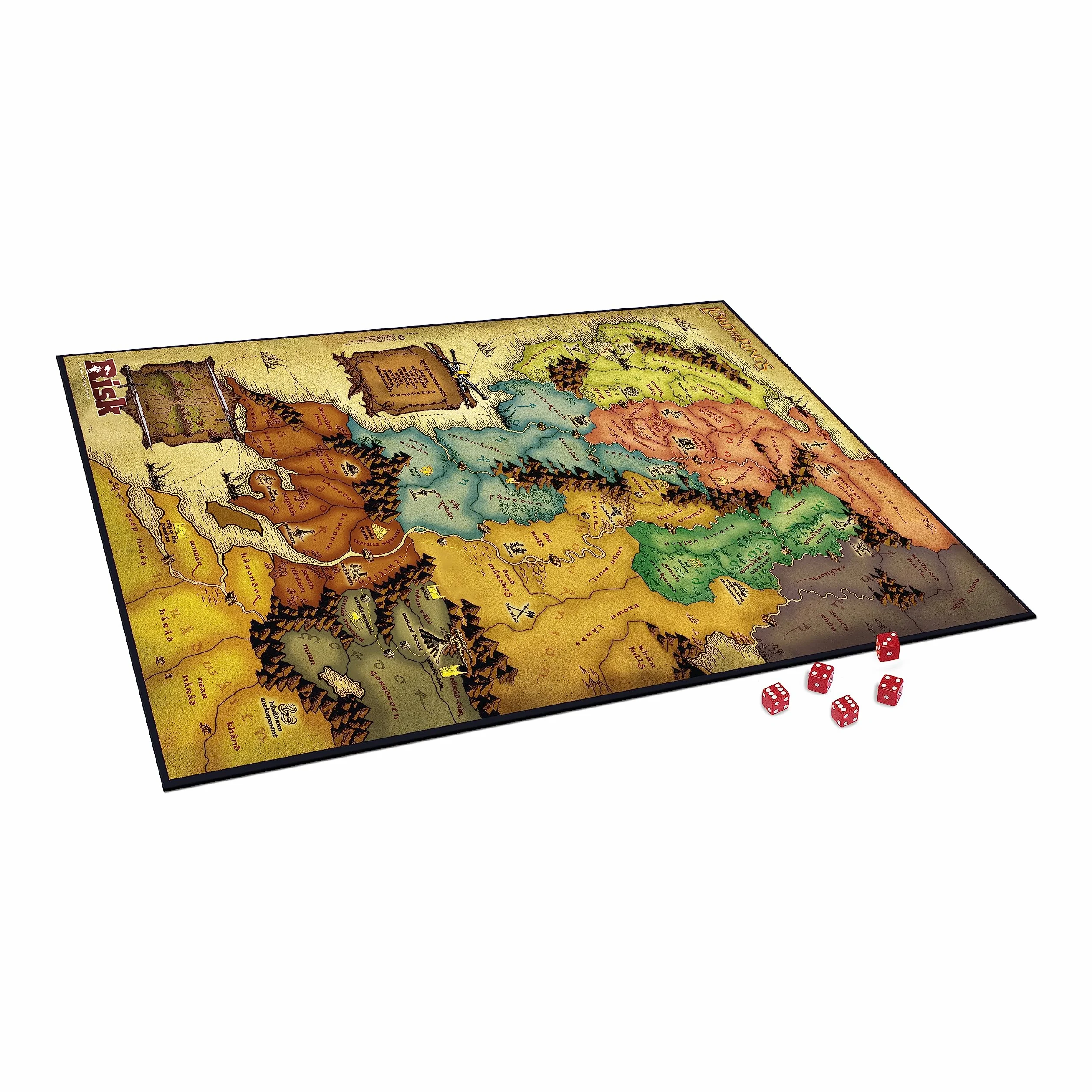 Winning Moves Le Seigneur des Anneaux Risk Jeu de société de stratégie Rejoignez la Bataille de la Terre du Milieu Couvrant Les événements de la Communauté de l'anneau, Les Deux Tours et Le Retour du