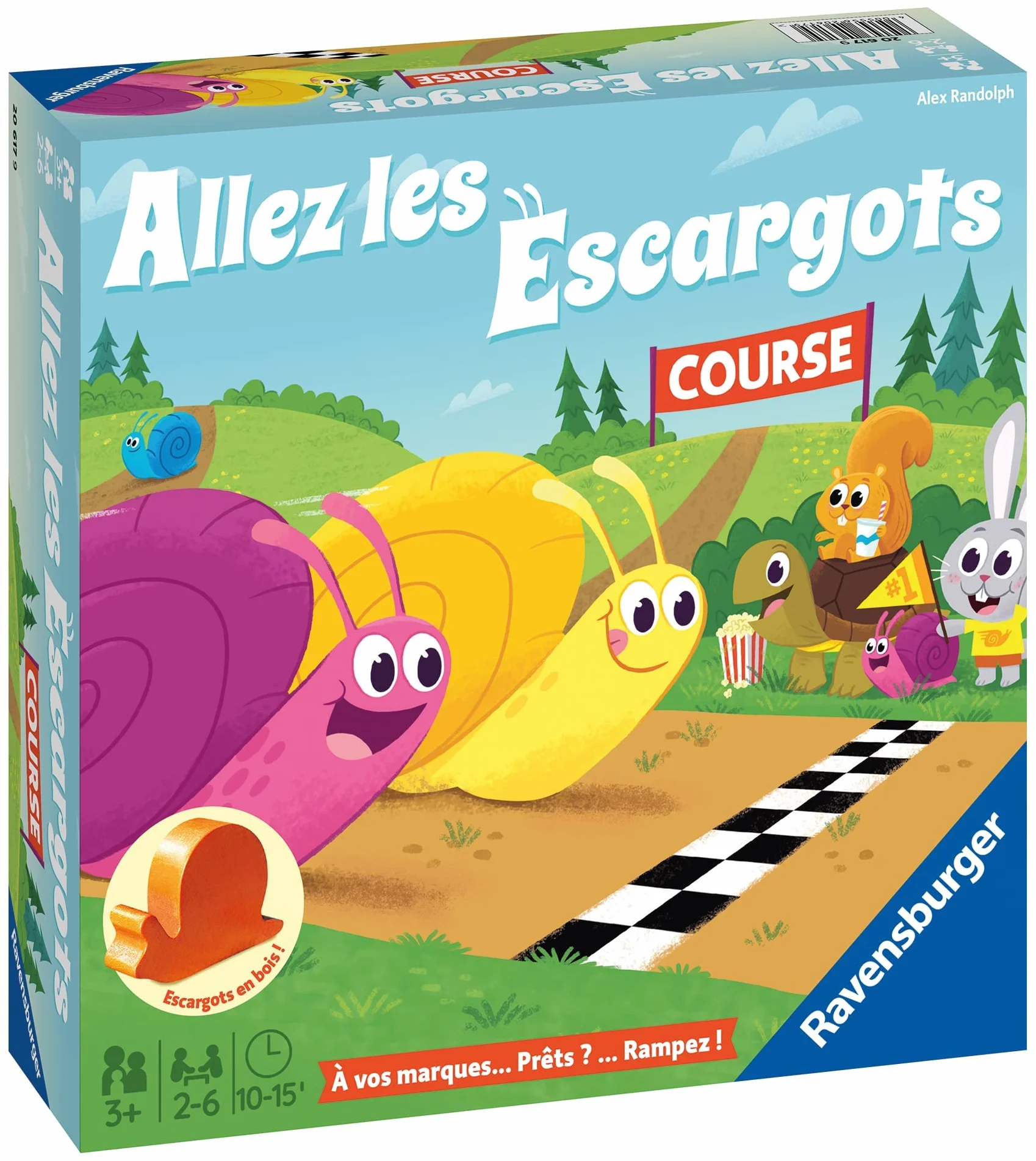 Ravensburger Allez Les Escargots Jeu de société Enfant dès 3 Ans Premier Jeu éducatif Couleurs Parcours Course d'escargots 2 à 6 Joueurs Version française