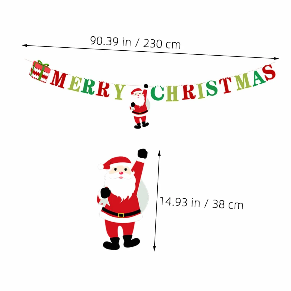 DOITOOL Bannière Merry Christmas Décorations Noël Ornement Suspendu Fêtes Guirlande Festive