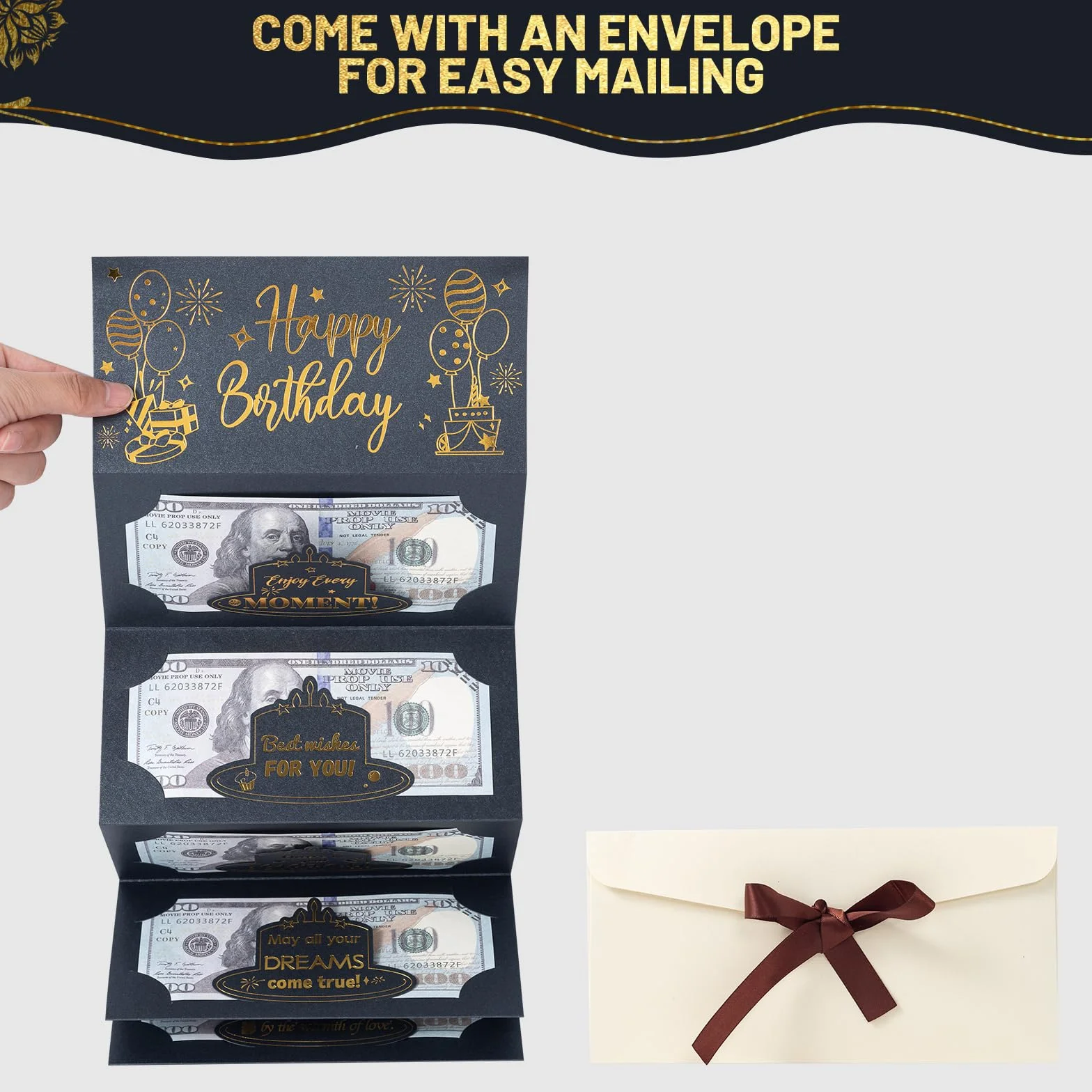 Anniversaire Carte Cadeau Cash Enveloppe Hommes Femmes Enfants
