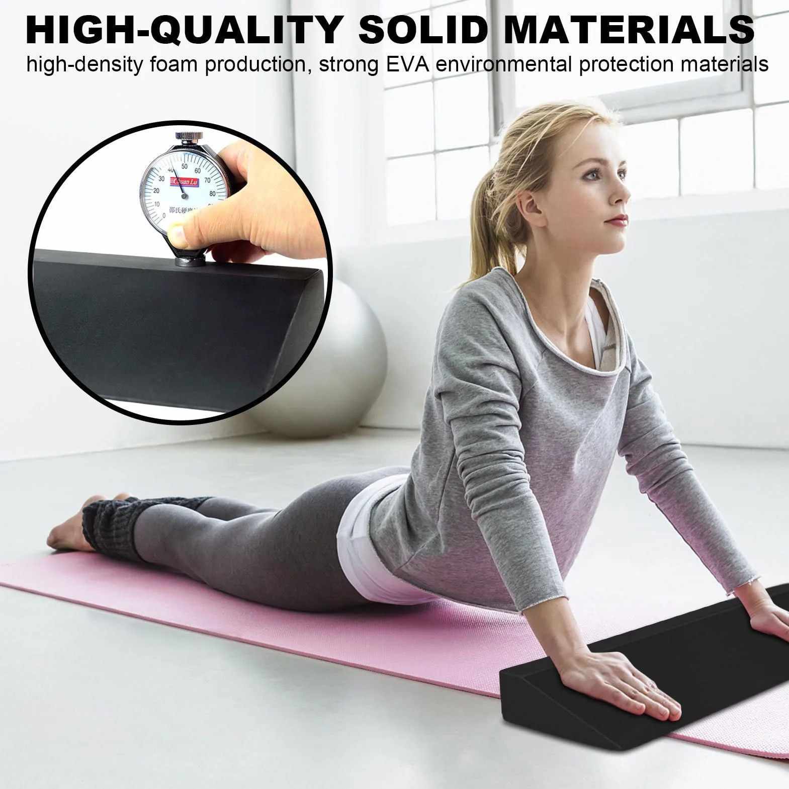 Planche Incline Slant pour Étirement de Mollet - Accessoire de Soutien des Pieds - Cale de Poignet Souple