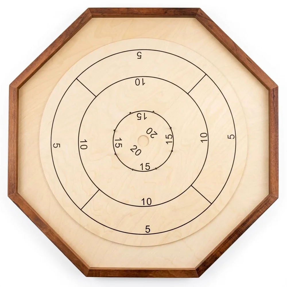 Crokinole Tournament Jeu de Société Canadien, 69 x 69 cm | Jeu officiel, comprenant toutes les pièces et un sac de transport pour un rangement optimal