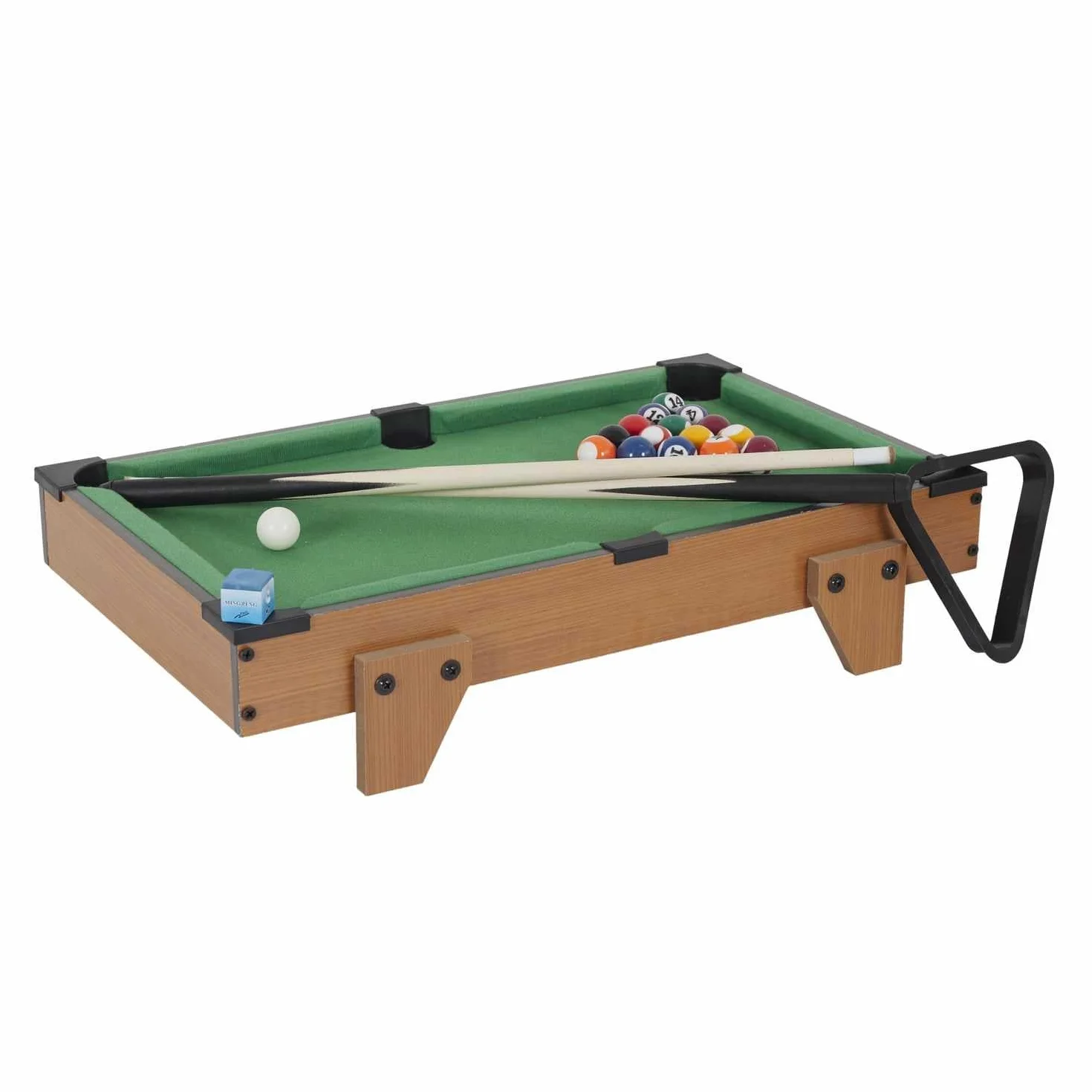 MISTER GADGET Table de Jeu 3 en 1 Billard Ping-Pong Hockey 51 cm Marron | Plastique ABS, table de jeu 3 en 1, billard ping-pong et hockey, 51 cm, soirées, marron et vert
