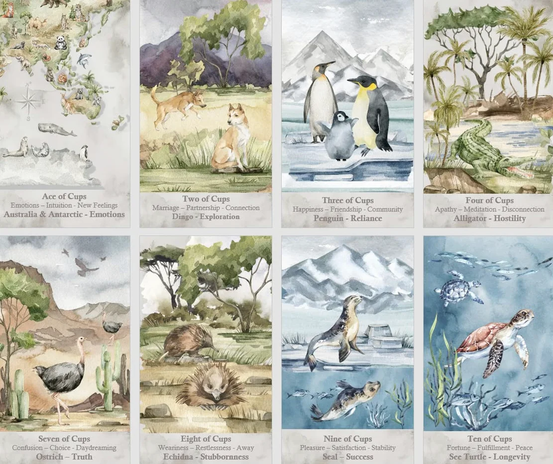 Jeu de cartes de tarot Animal Spirit