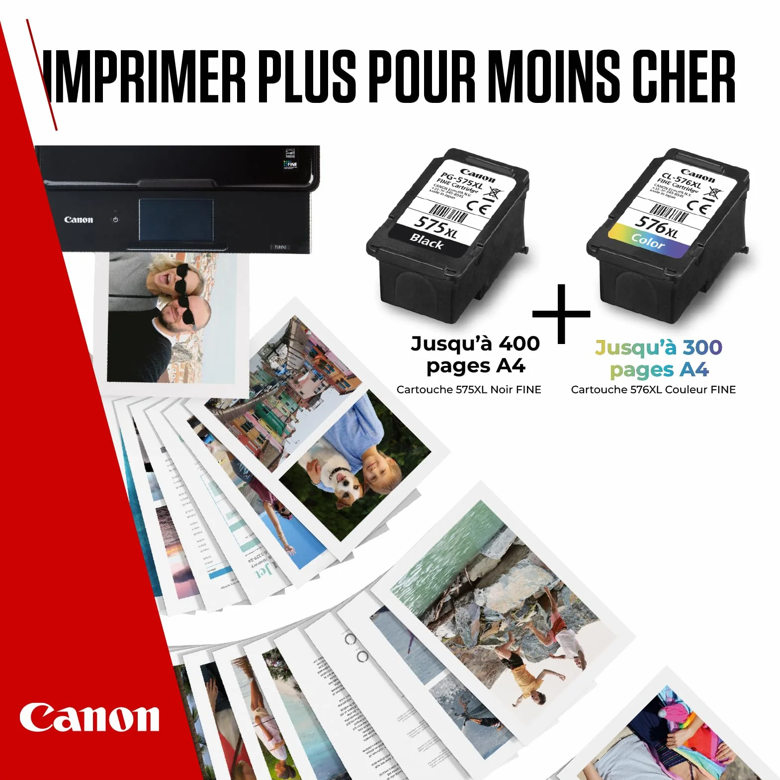 Canon PG-575XL CL-576XL High Yield Genuine Ink Cartridges Pack of 2