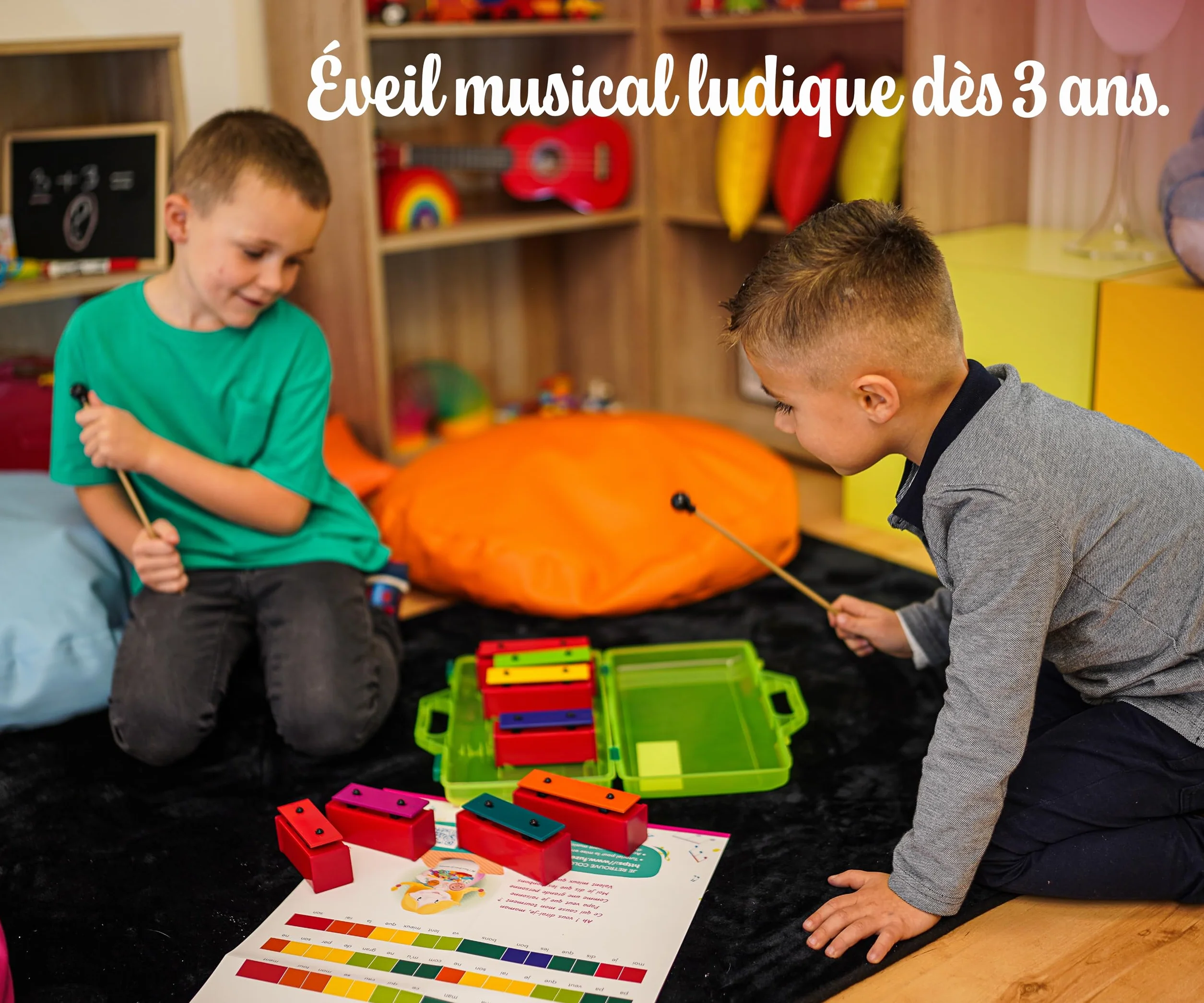 Fuzeau Livret Musical Pédagogique CD Audio Colorzik Comptines 10 Partitions Codées en Couleurs Paroles Incluses dès 3 Ans Méthode Intuitive