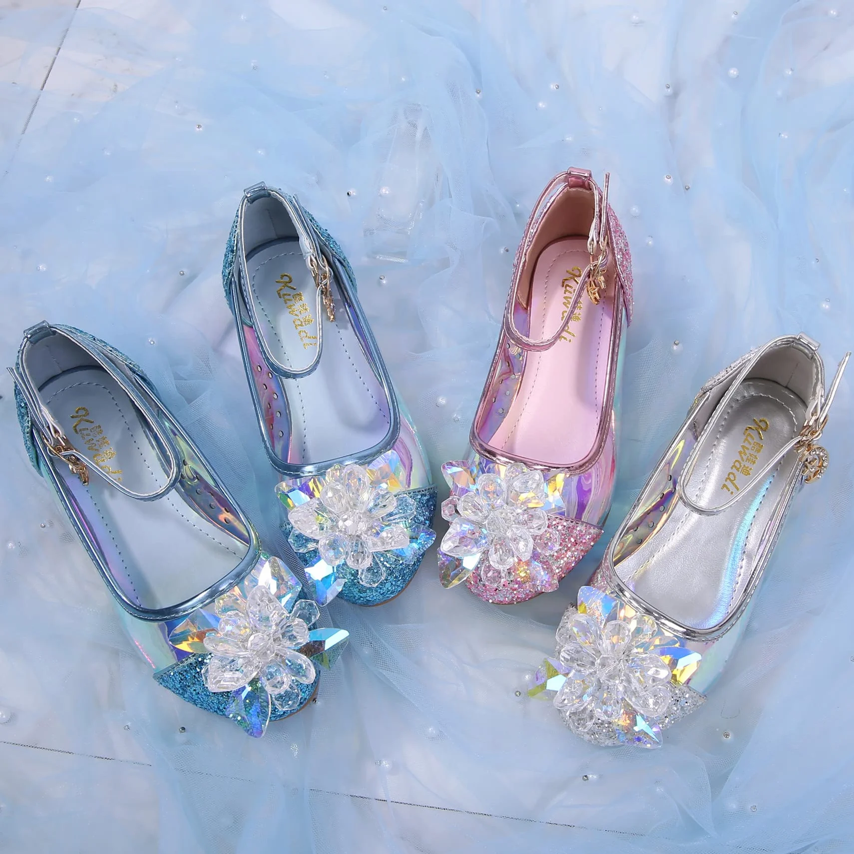 Sandales à Talon Cosplay Boucle Princesse Enfants Chaussures pour Déguisement