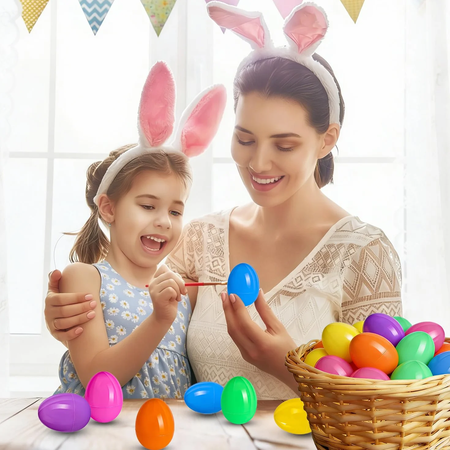 Œufs de Pâques en plastique à remplir, lot de 50, cadeaux pour enfants