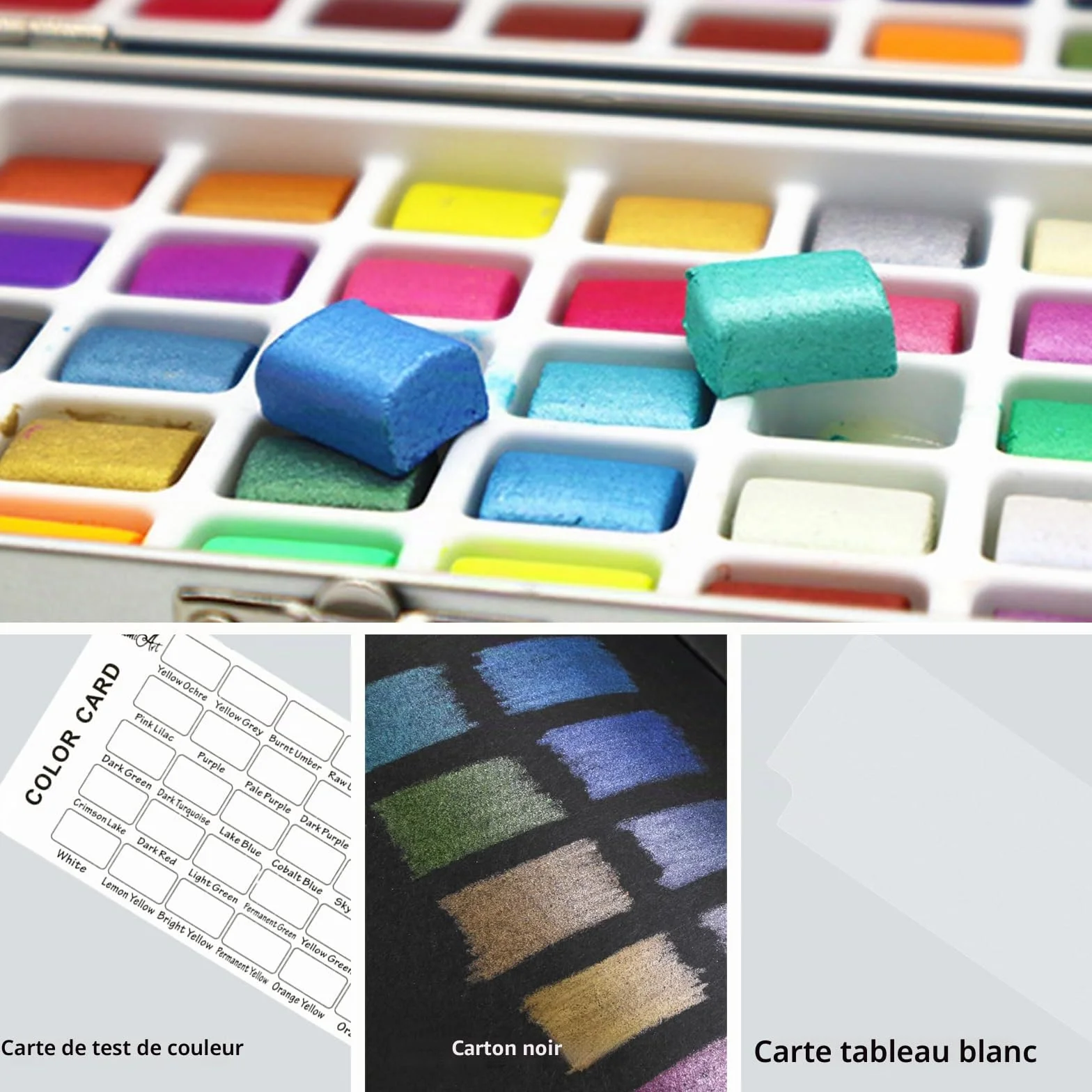 Set de Peinture Aquarelle Solide 100 Couleurs Kit Enfant Débutant