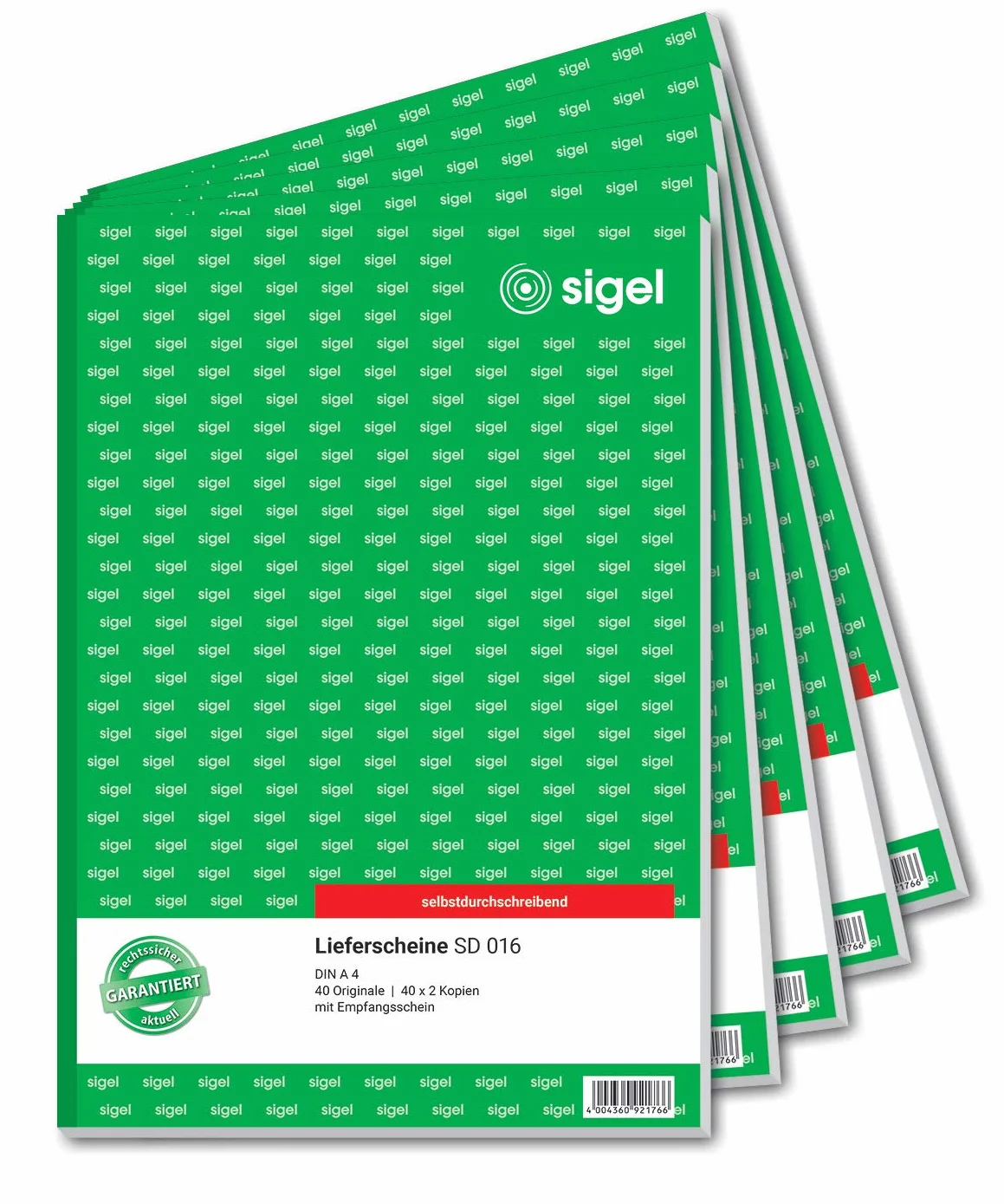 SIGEL SD016/5 Lot de 5 bons de livraison A4, autocopiants, papier durable