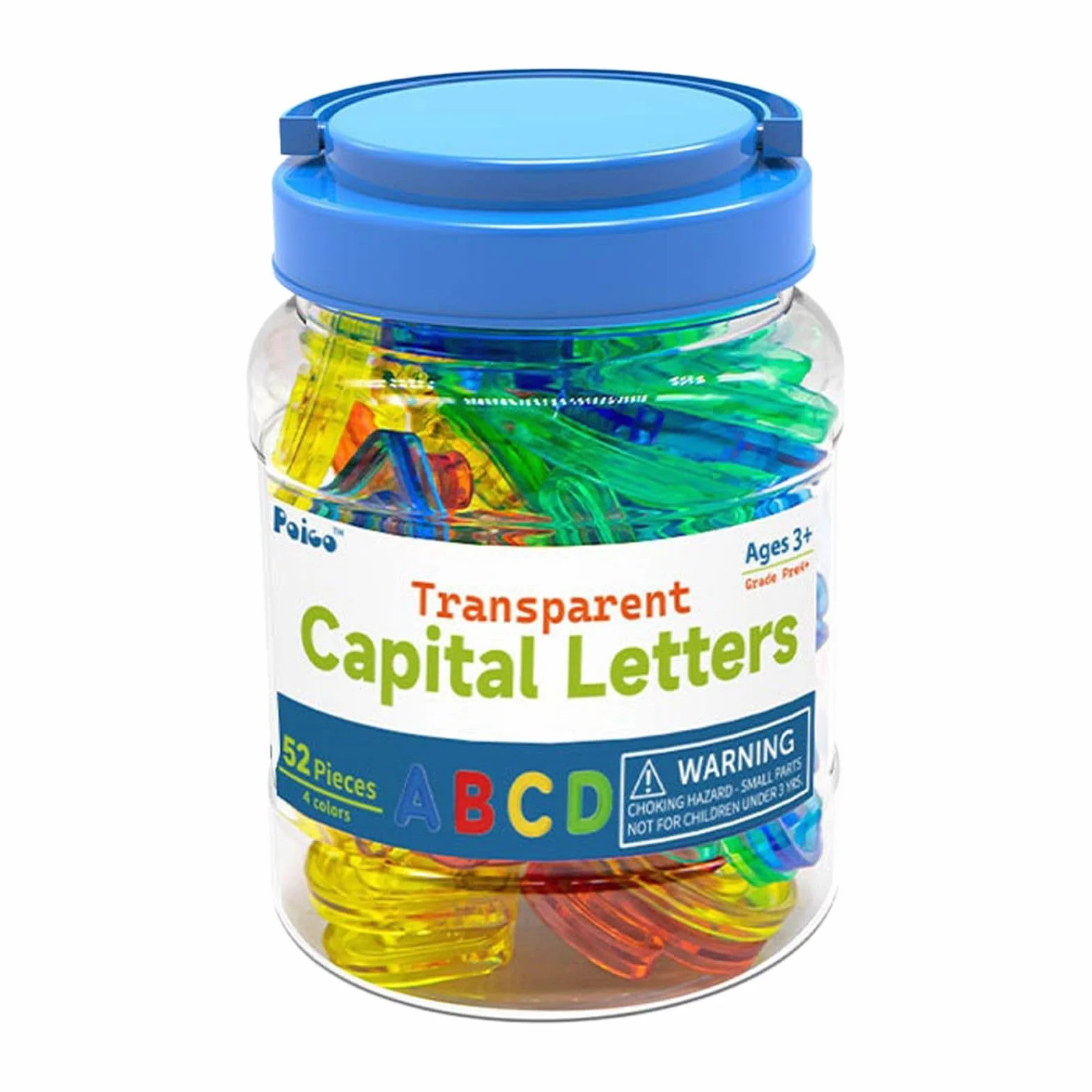 Lettres minuscules transparentes pour table lumineuse - Apprentissage sensoriel - 15 x 10 x 10 cm