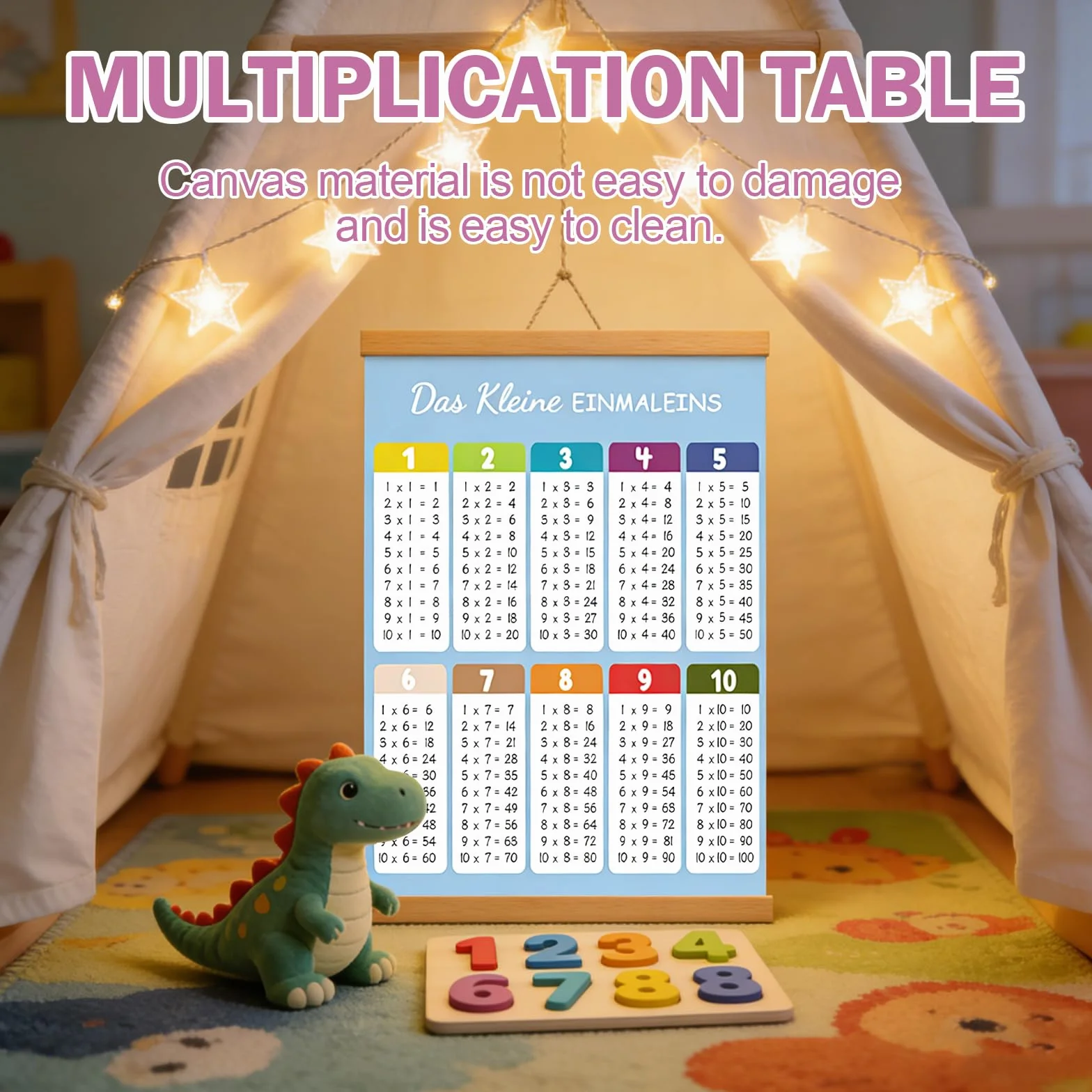 Table de Multiplication Affiche Murale Outils d'Apprentissage pour Enfants 30 x 40cm