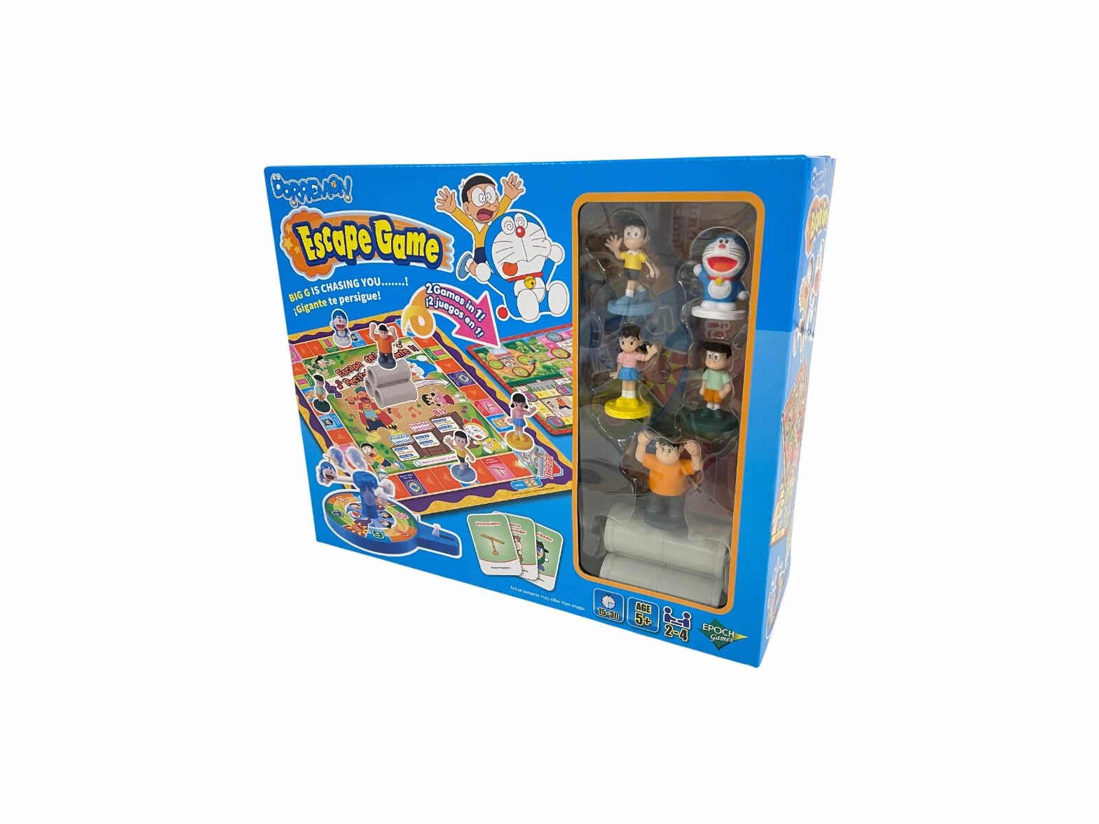 Doraemon Escape Game 2 en 1, Bleu, Jaune, Vert, Orange