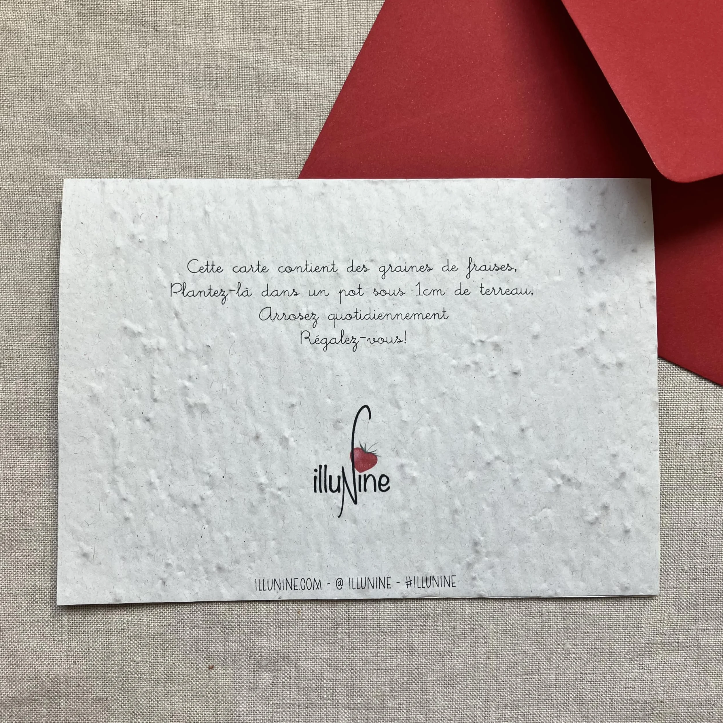 Carte à planter Des fraises pour toi maitresse