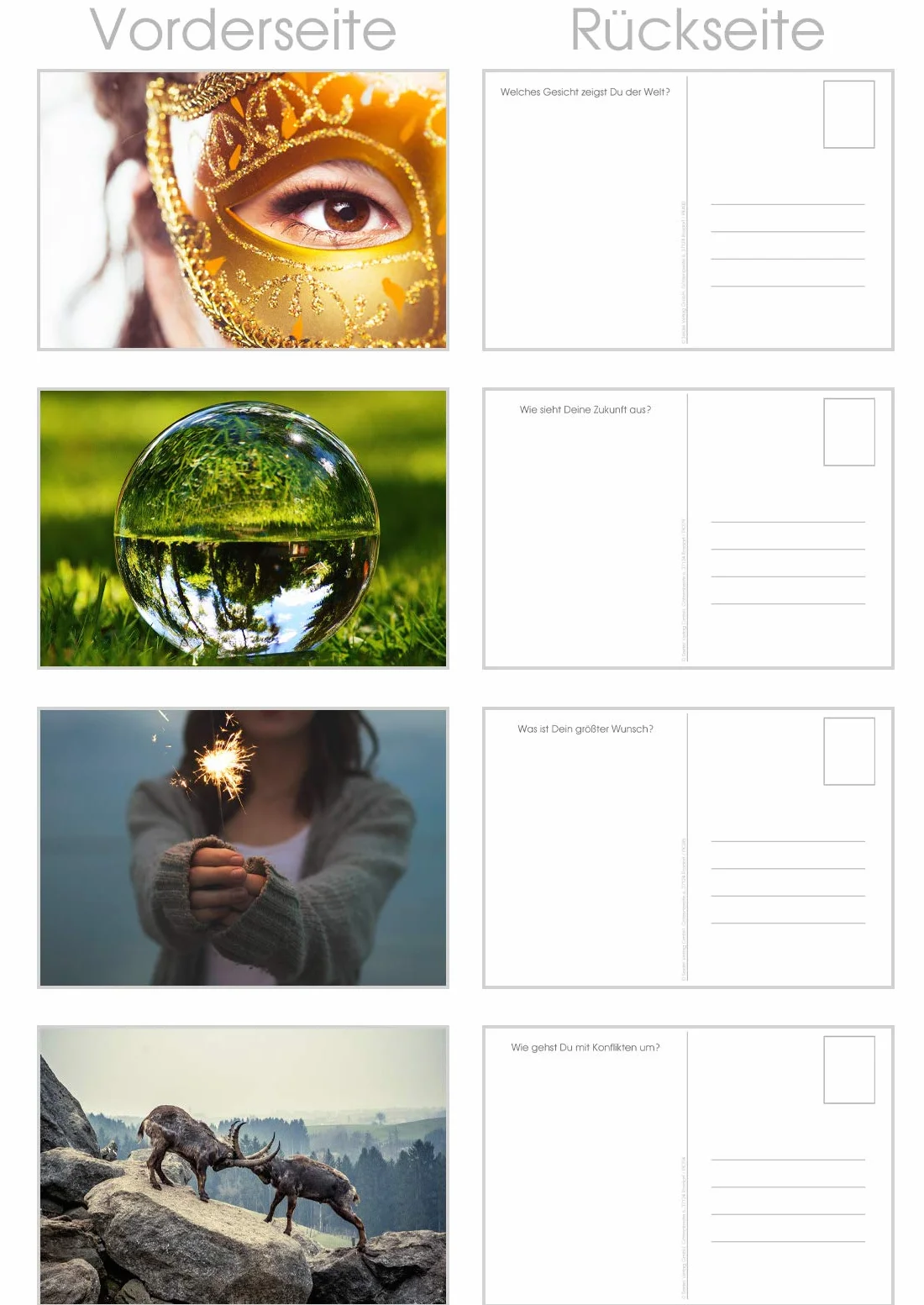 Edition Seidel Set de 50 cartes postales de motivation pour formation en communication