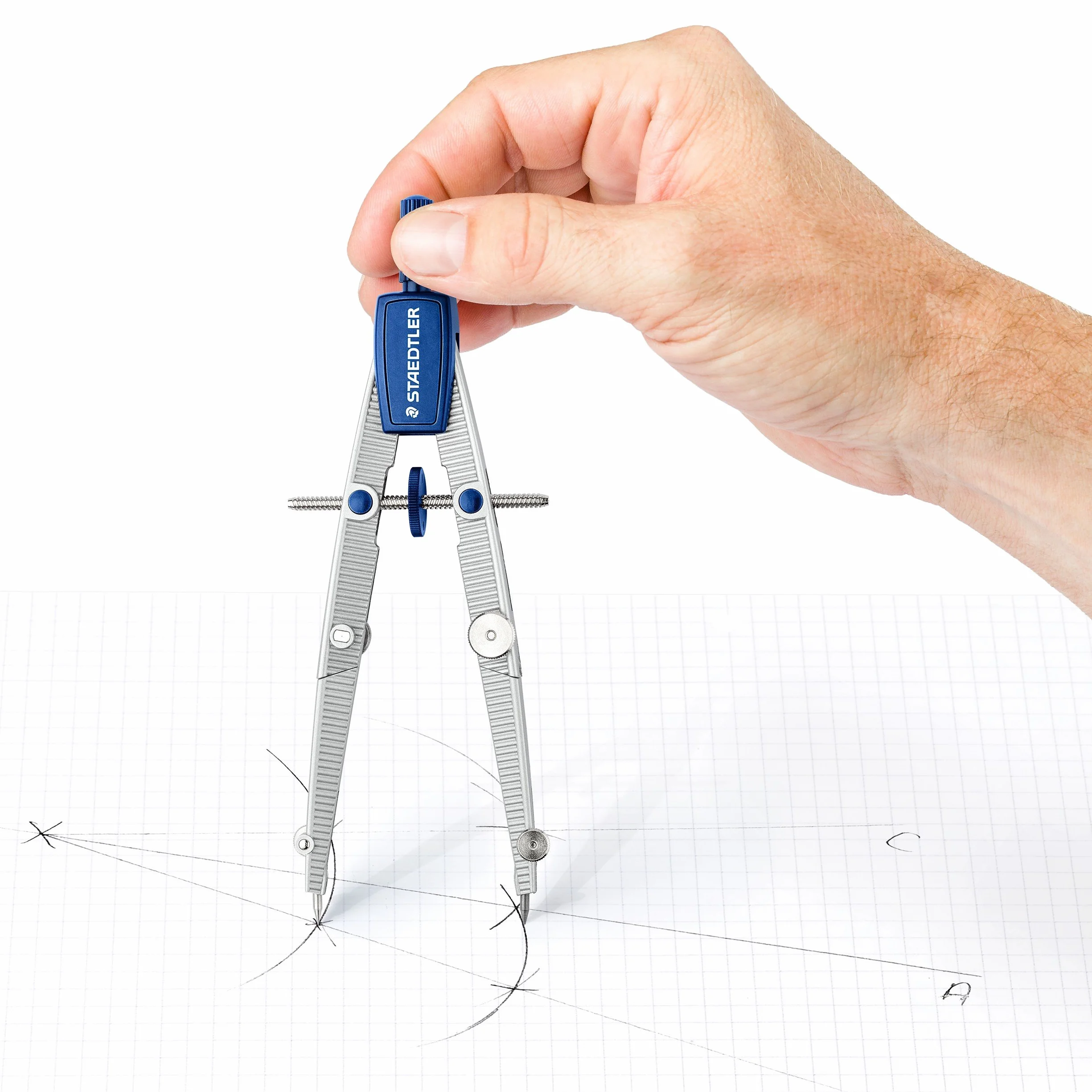 Staedtler Noris 550 Compas scolaire de précision à réglage rapide et micrométrique Coffret