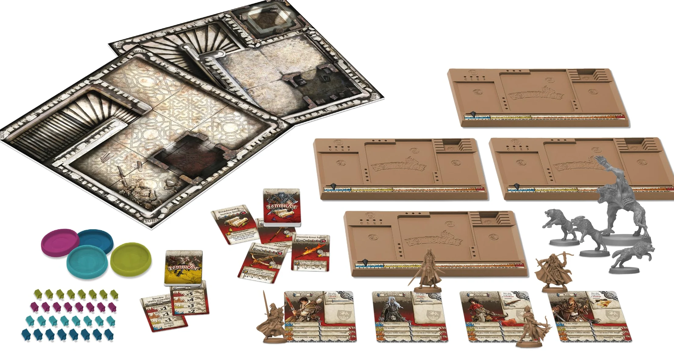 Asmodee Zombicide Black Plague: Wulfsburg, Extension de Jeu de Table, édition en Italien
