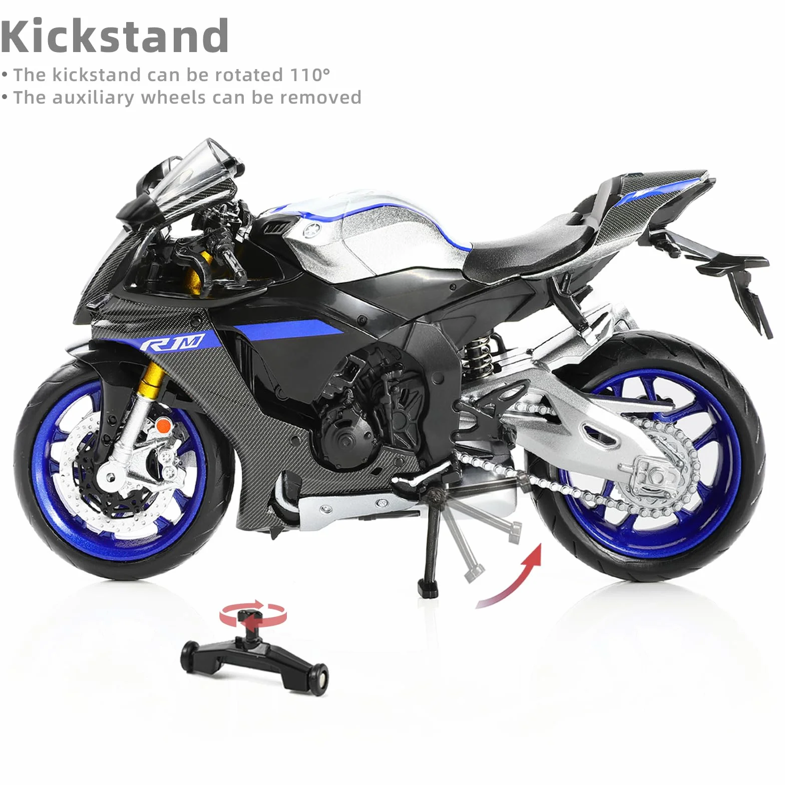 Moto Jouet Die-Cast Métal 1/12 Compatible Yamaha Modèle Collection Cadeau Garçons