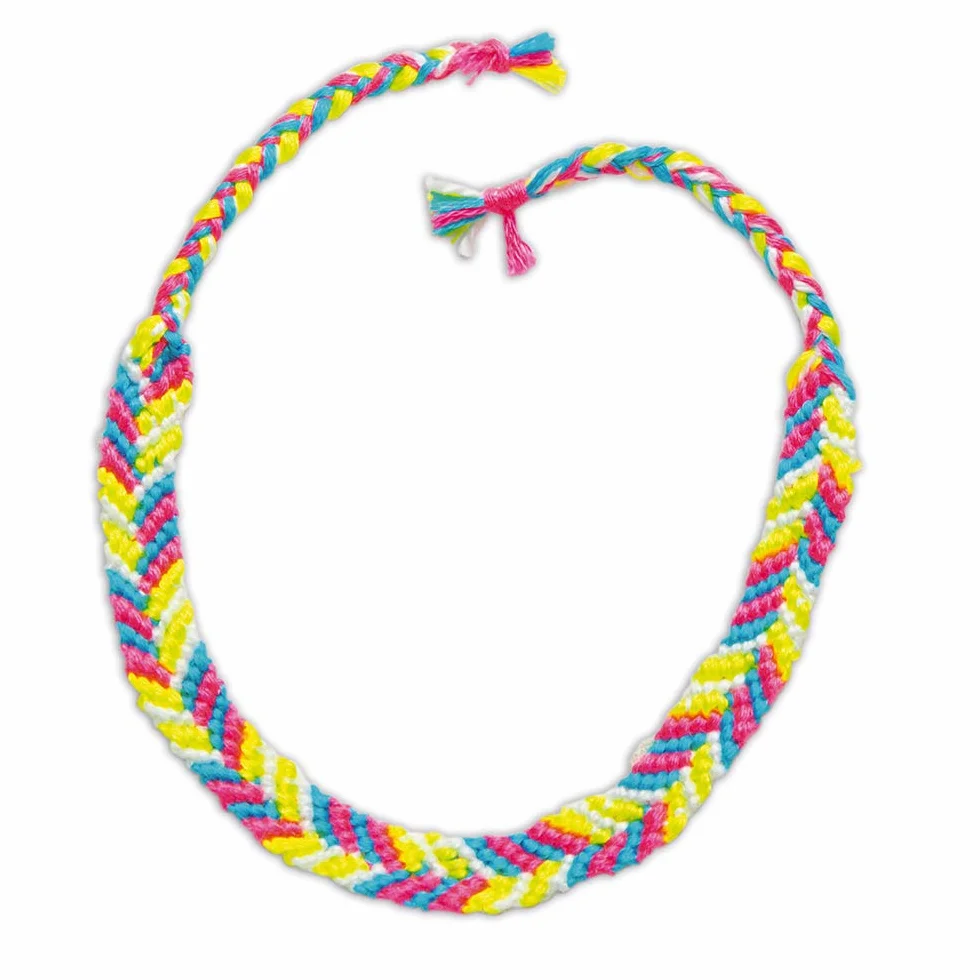 Janod Coffret 7 Bracelets Brésiliens Fluo à Créer - Kit Loisir Créatif Enfant dès 8 ans - Motricité Fine et Créativité