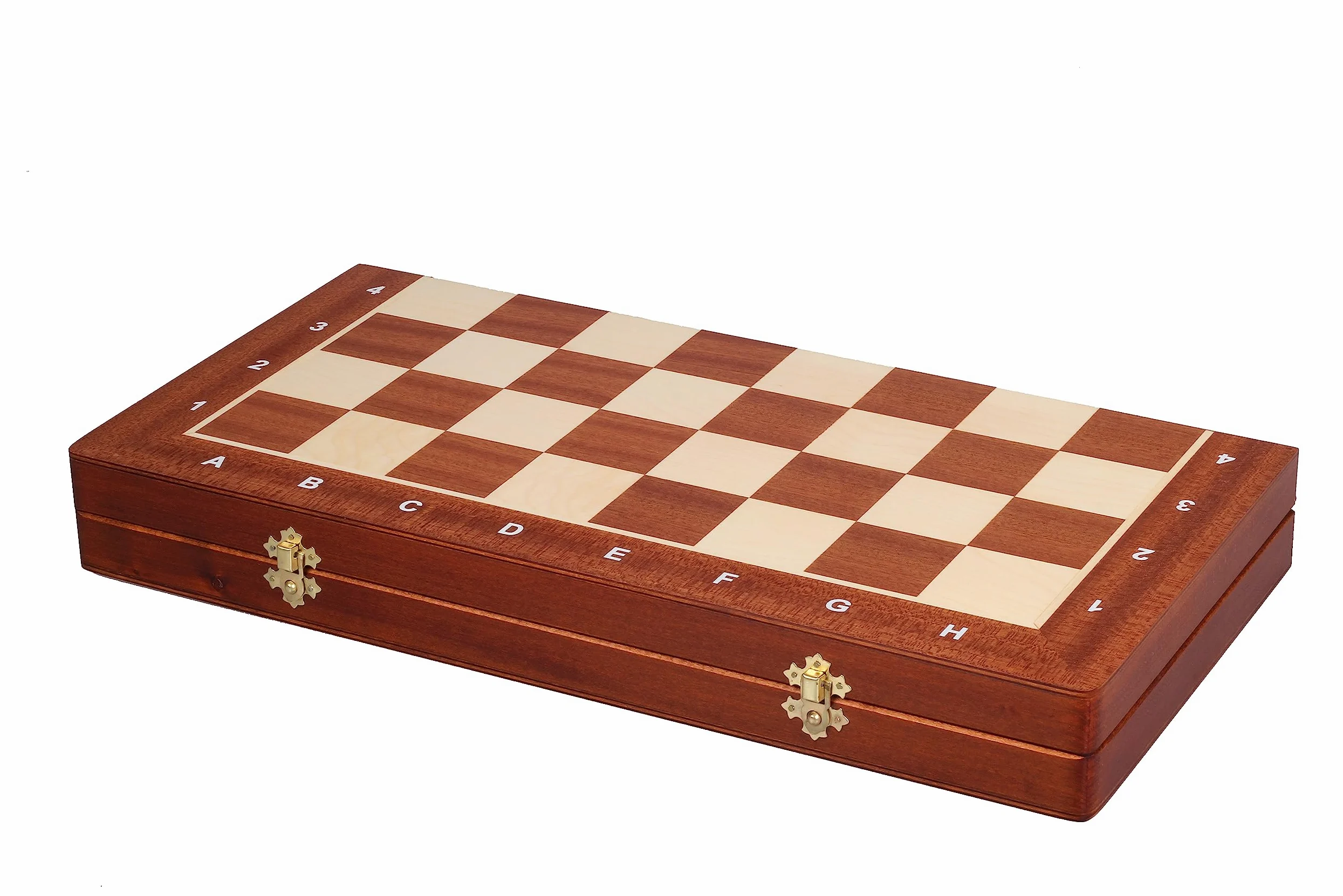 Sunrise Chess | Tournoi d’échecs | Numéro 5 | Jeu d’échecs Professionnel | Fabriqué en Bois | Durable | Nombres pondérés | Marqueterie de Carton | Cassette avec Compartiments