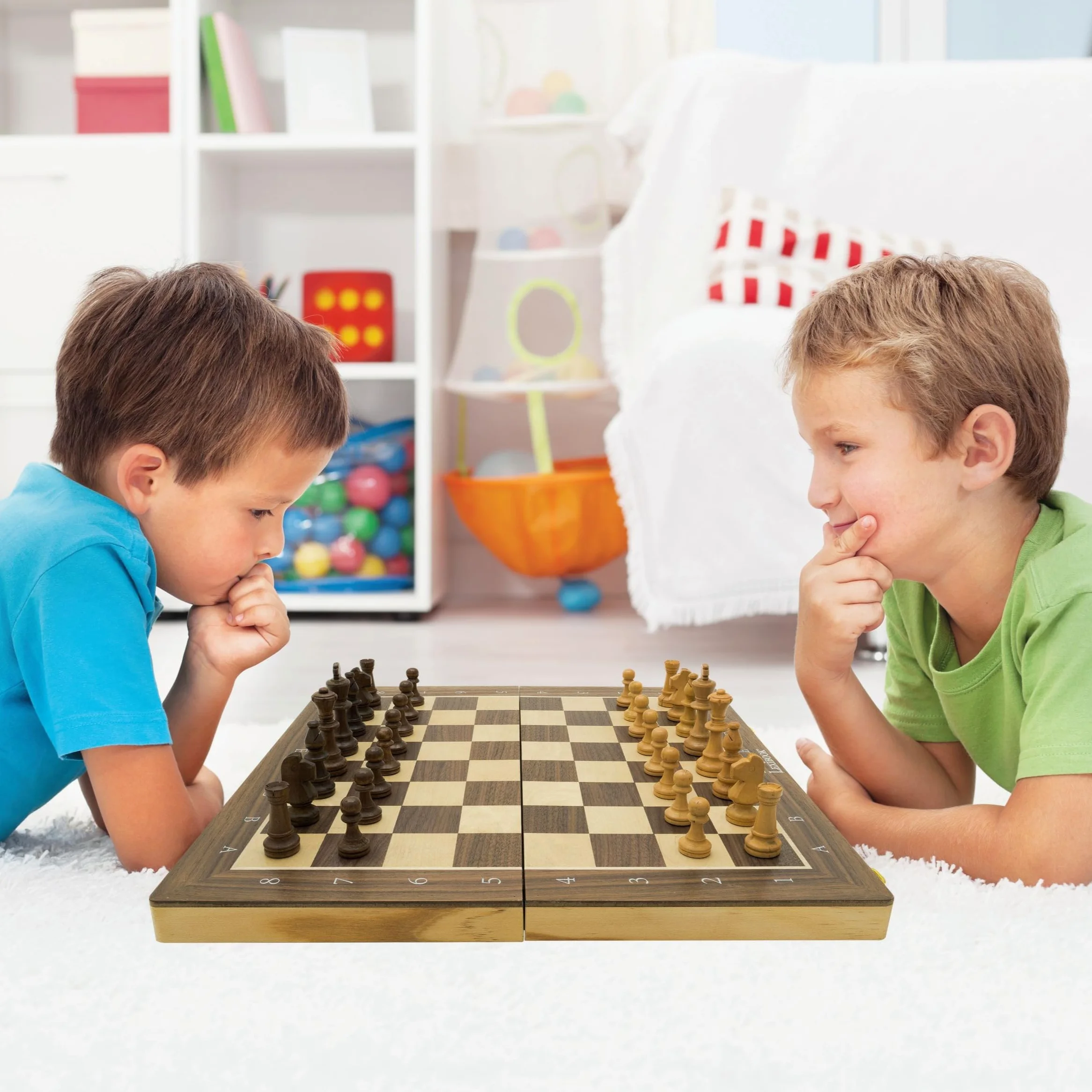 Lexibook, Chessman Géant Pro Jeu d'Échecs Bois, CGM1000LXB | Échiquier en bois pliable avec pièces magnétiques