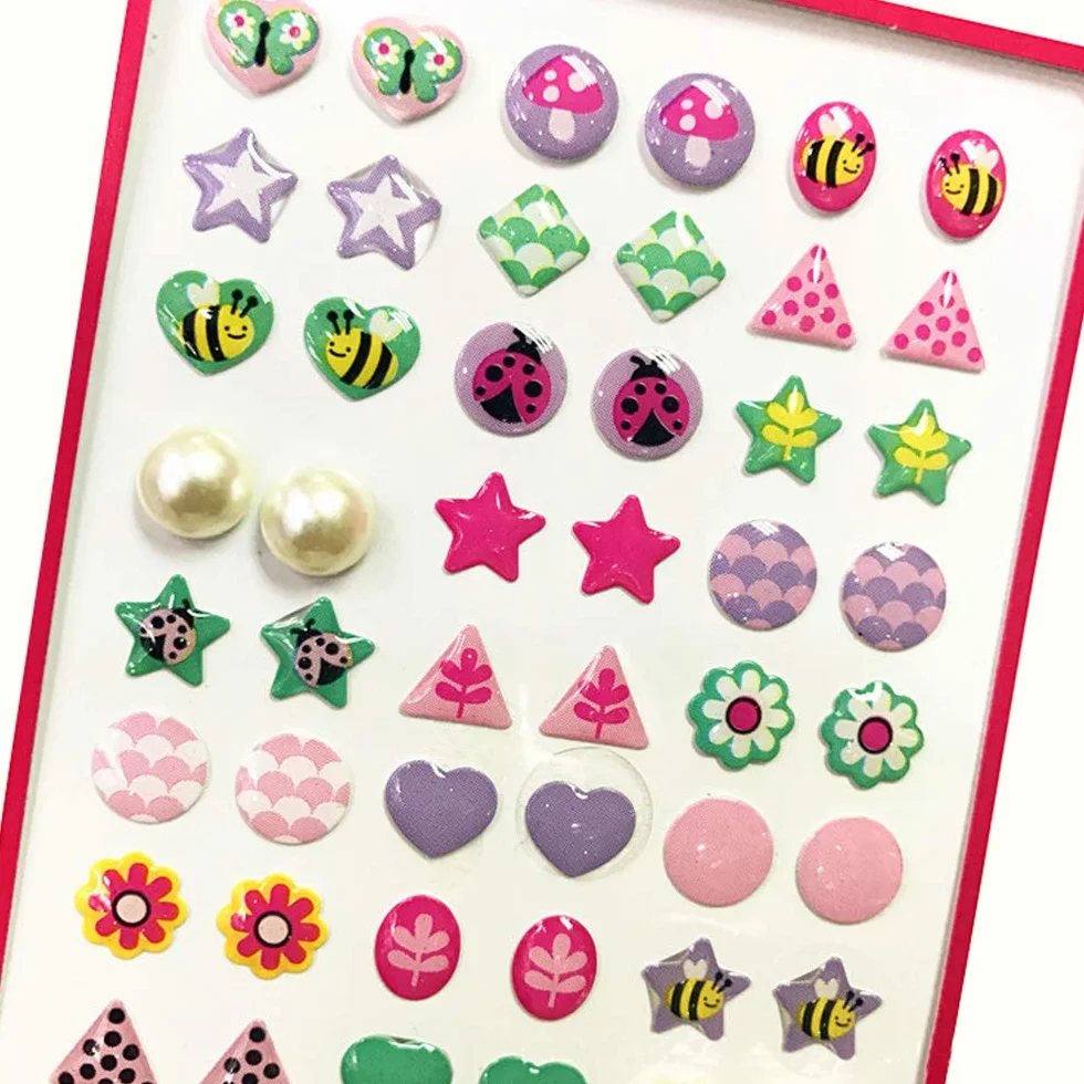 AUGSUN Autocollants Boucles d'oreilles 240Pcs Adhésives Paillettes Cristal 3D pour Filles