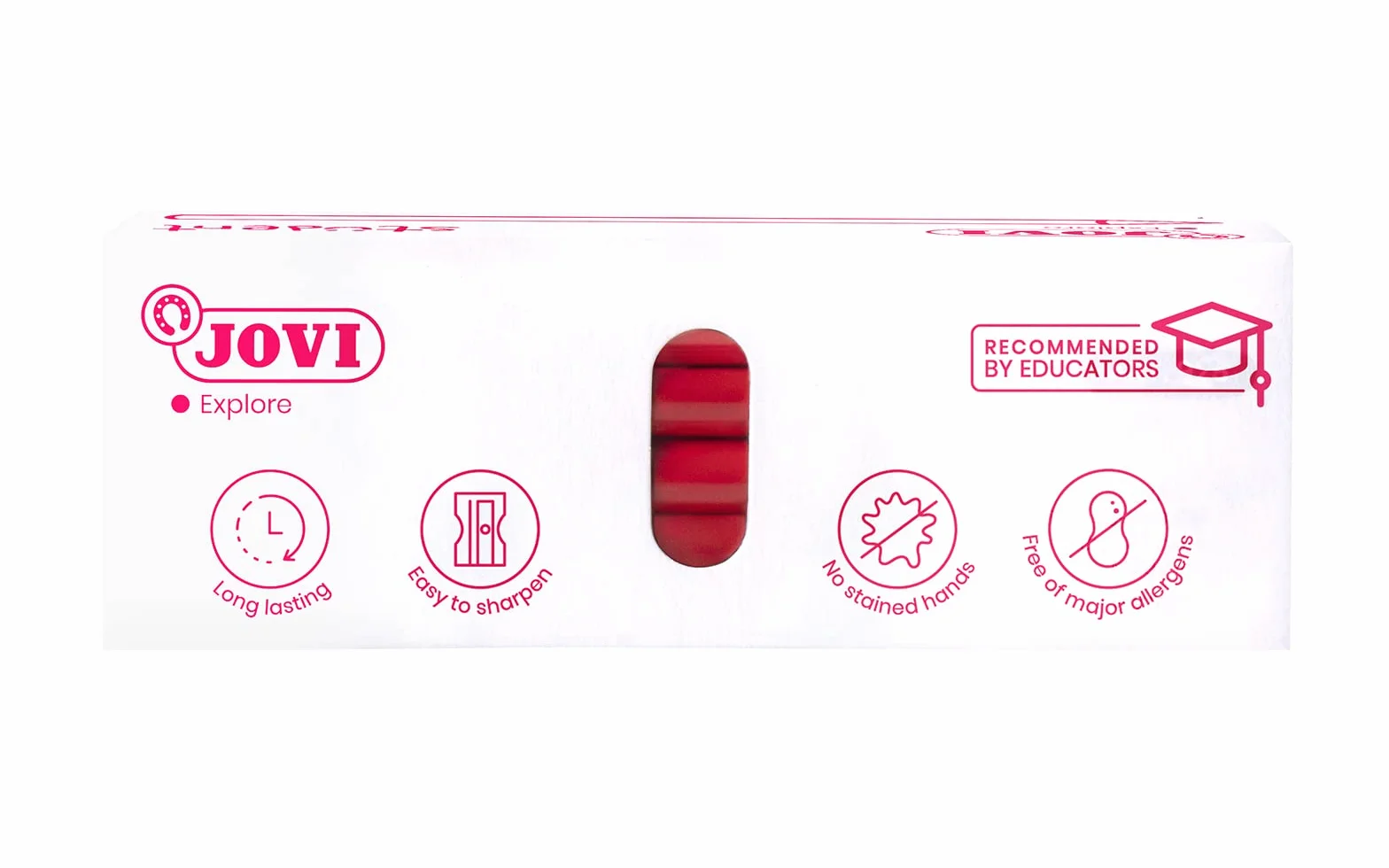 Jovi Crayons Student Boîte de 25 Crayons en Plastique Couleur Or sans Gluten