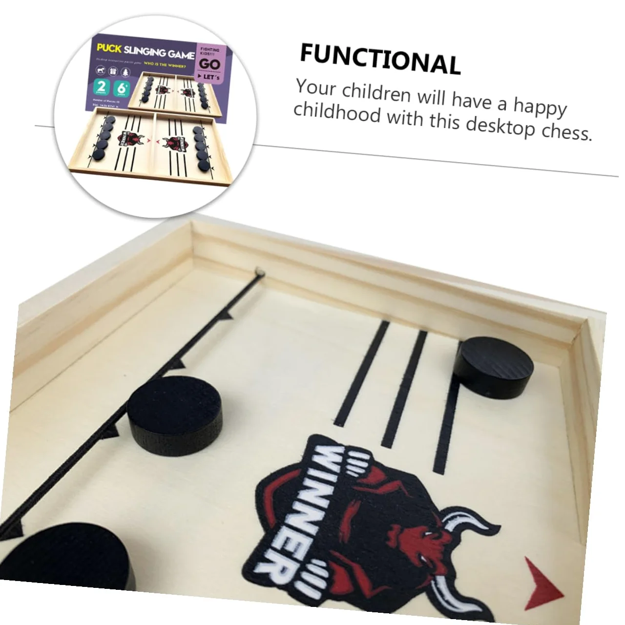Abaodam Jeu de Palets en Bois Éducatif Petite Taille pour Garçon et Filles et Adultes Bataille de Bureau à Deux Joueurs Jeu de Société Interactif Familial et Compétition Conviviale