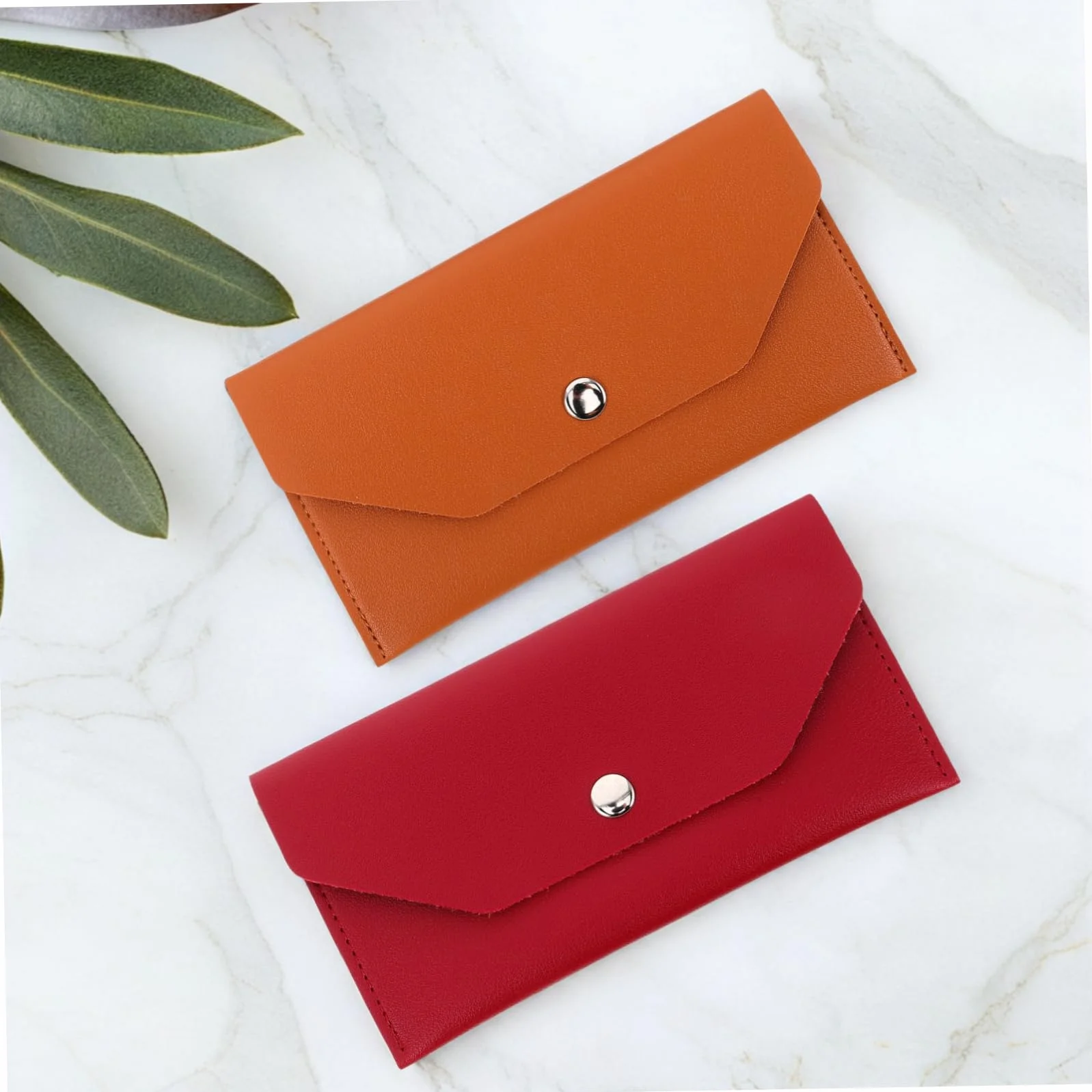 PACKOVE Enveloppes Budgétaires Format Long Rectangulaire en PU Synthétique Lot de 2 Réutilisables Imperméables