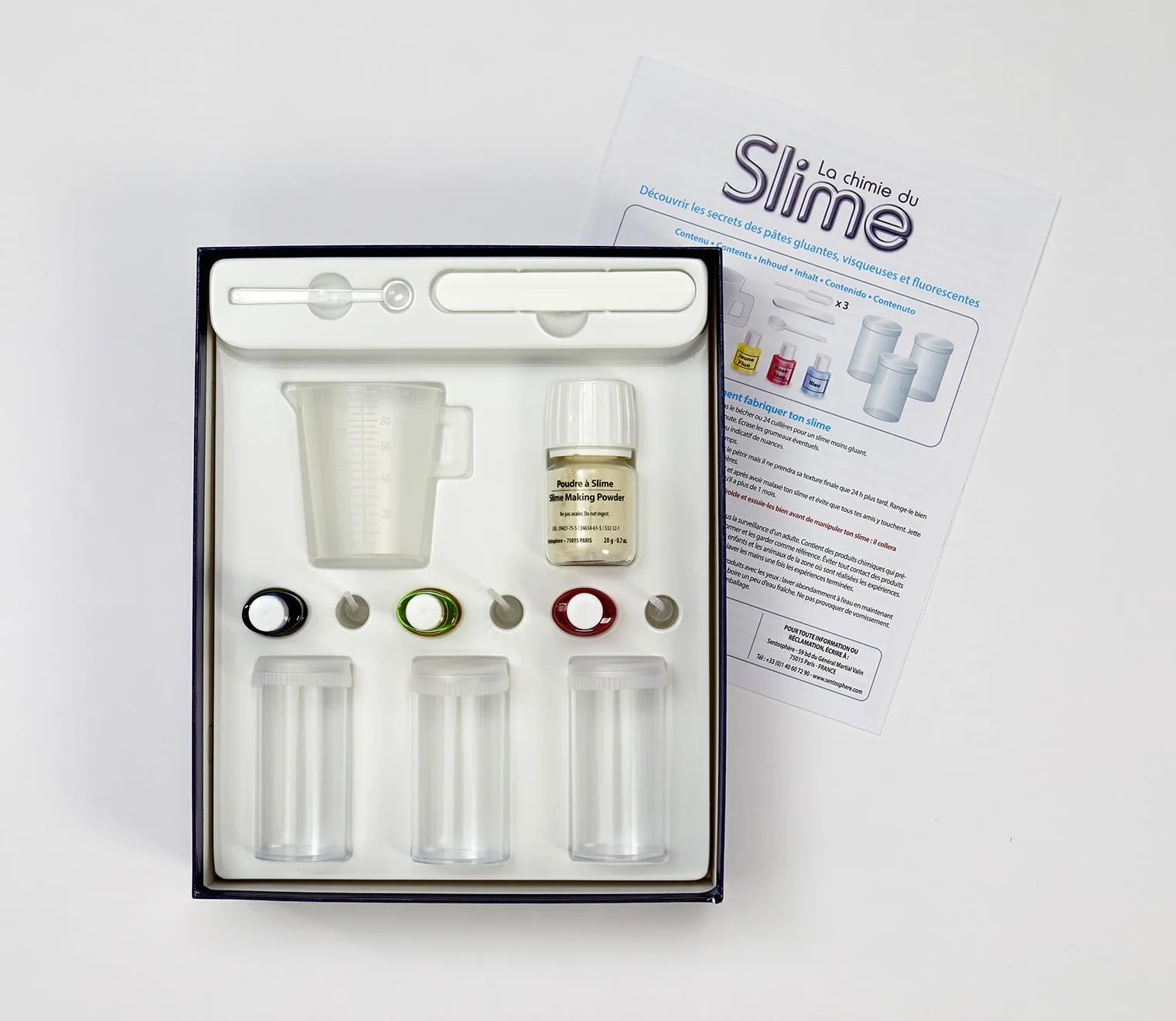 Sentosphère Planète Science La Chimie du Slime Fabriquer Son Propre Slime Atelier Créatif pour Enfants dès 8 Ans Fabriqué en France