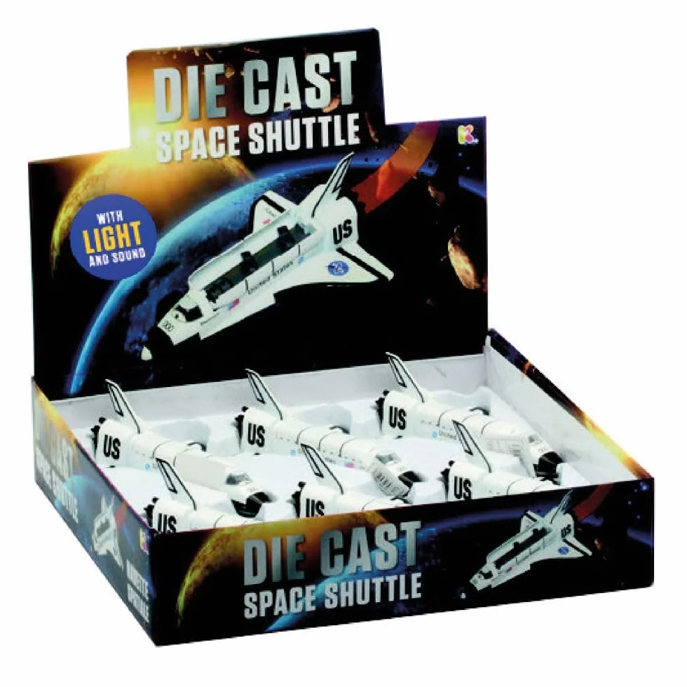 Discovery Space Shuttle Diecast Model Toy 19cm with Sound and Lights