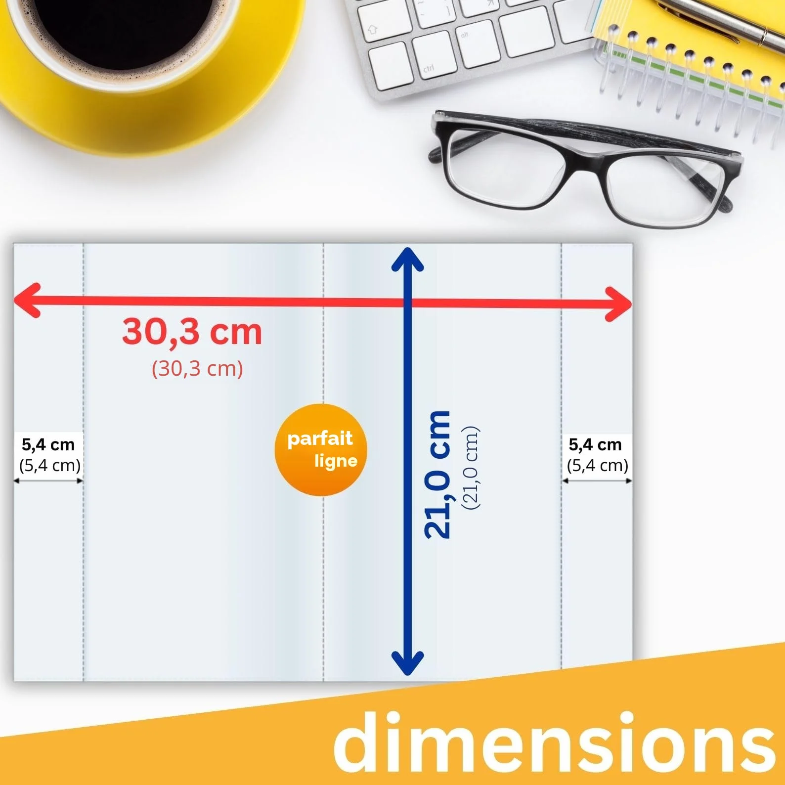 Lot de 15 protège-cahiers en verre transparent extra résistant 15,1 x 21 cm polypropylène recyclable indélébiles