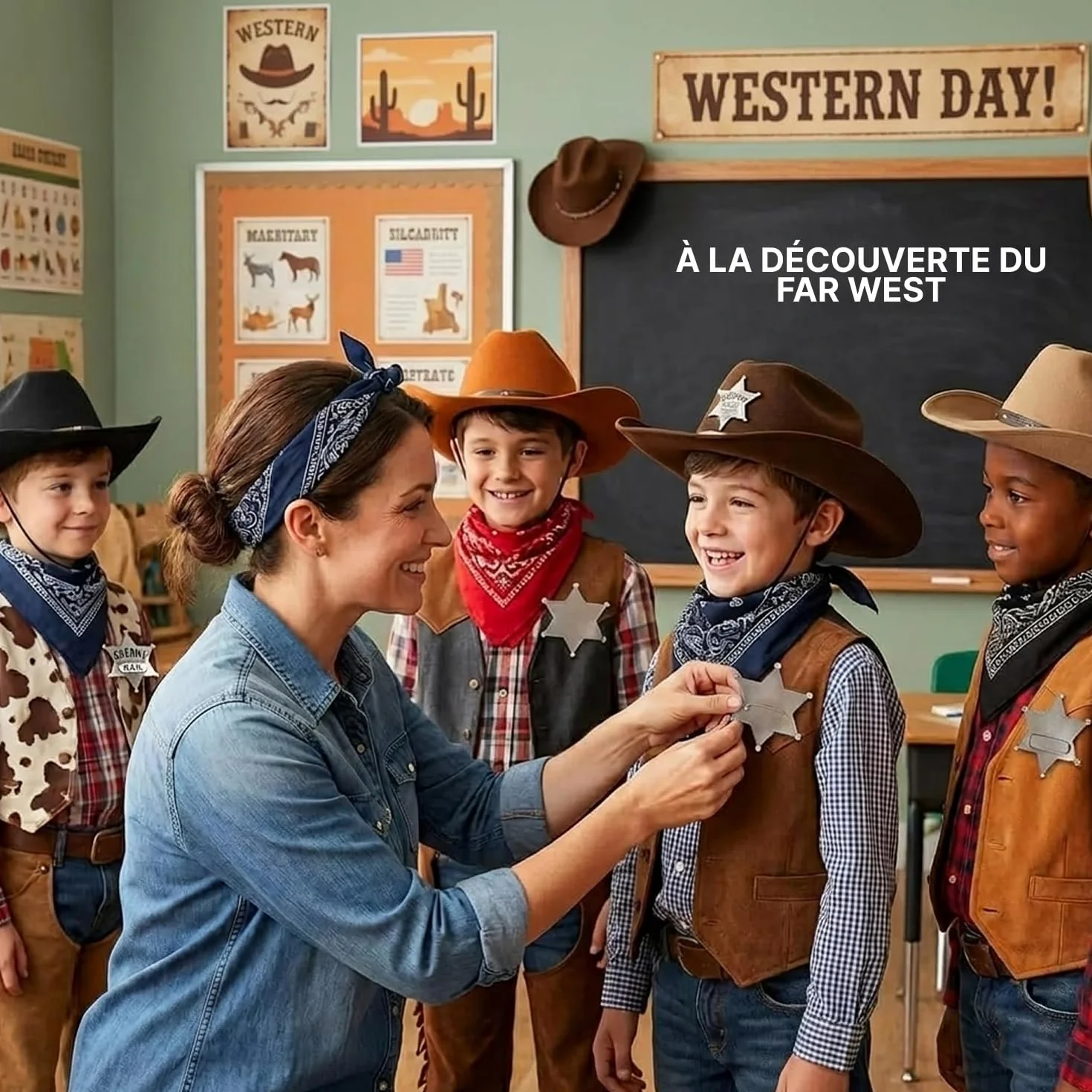 Badges de shérif en métal – Lot de 24, Silver Star Badges nominatifs Western Cowboy pour enfants