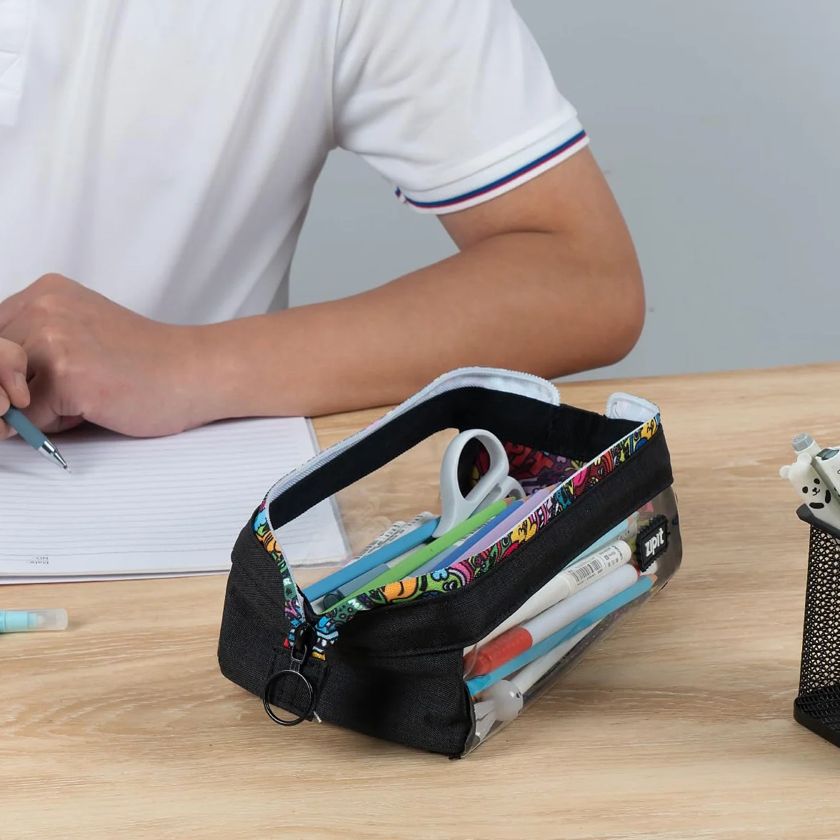 ZIPIT Lenny Trousse à Crayons Grande Capacité pour École et Bureau