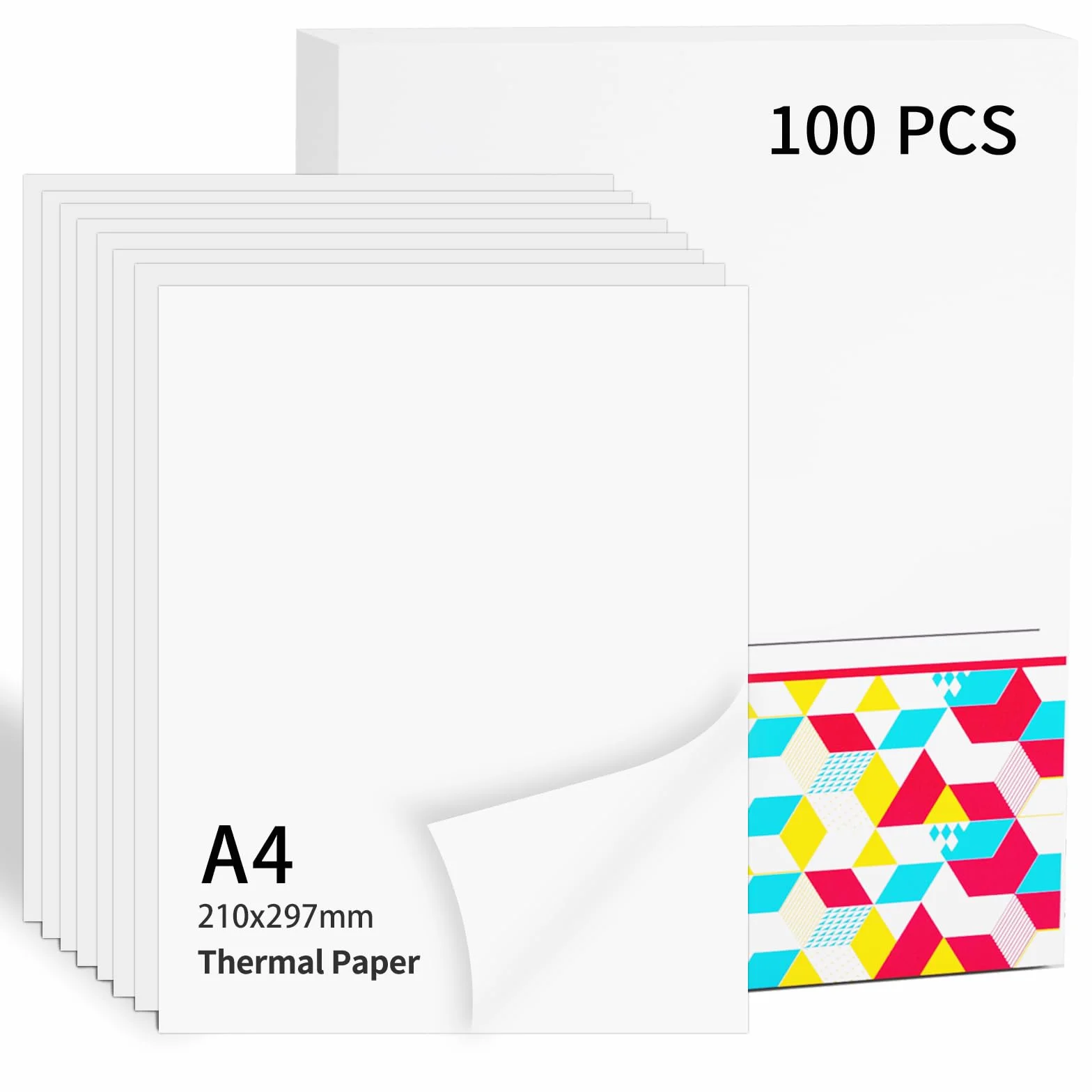 Papier Thermique A4 210 x 297 mm Lot de 100 Feuilles Compatible Phomemo TATTMUSE A285M A28U M08F M834 M832D M08D