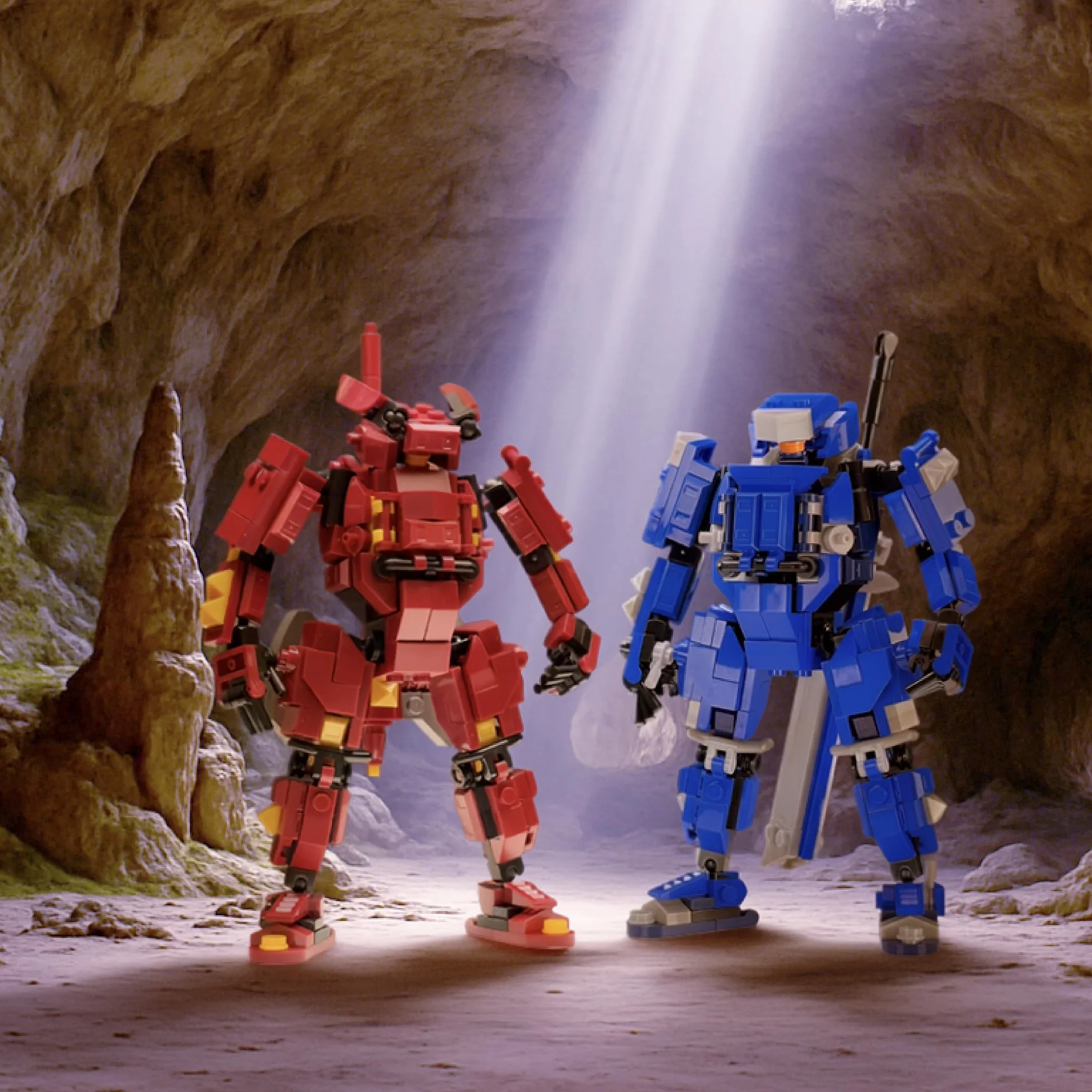 MyBuild Keiji 5027 Unité Mecha à Armure Bleue avec Épée Longue Robot Articulé Jouet Construction 14+