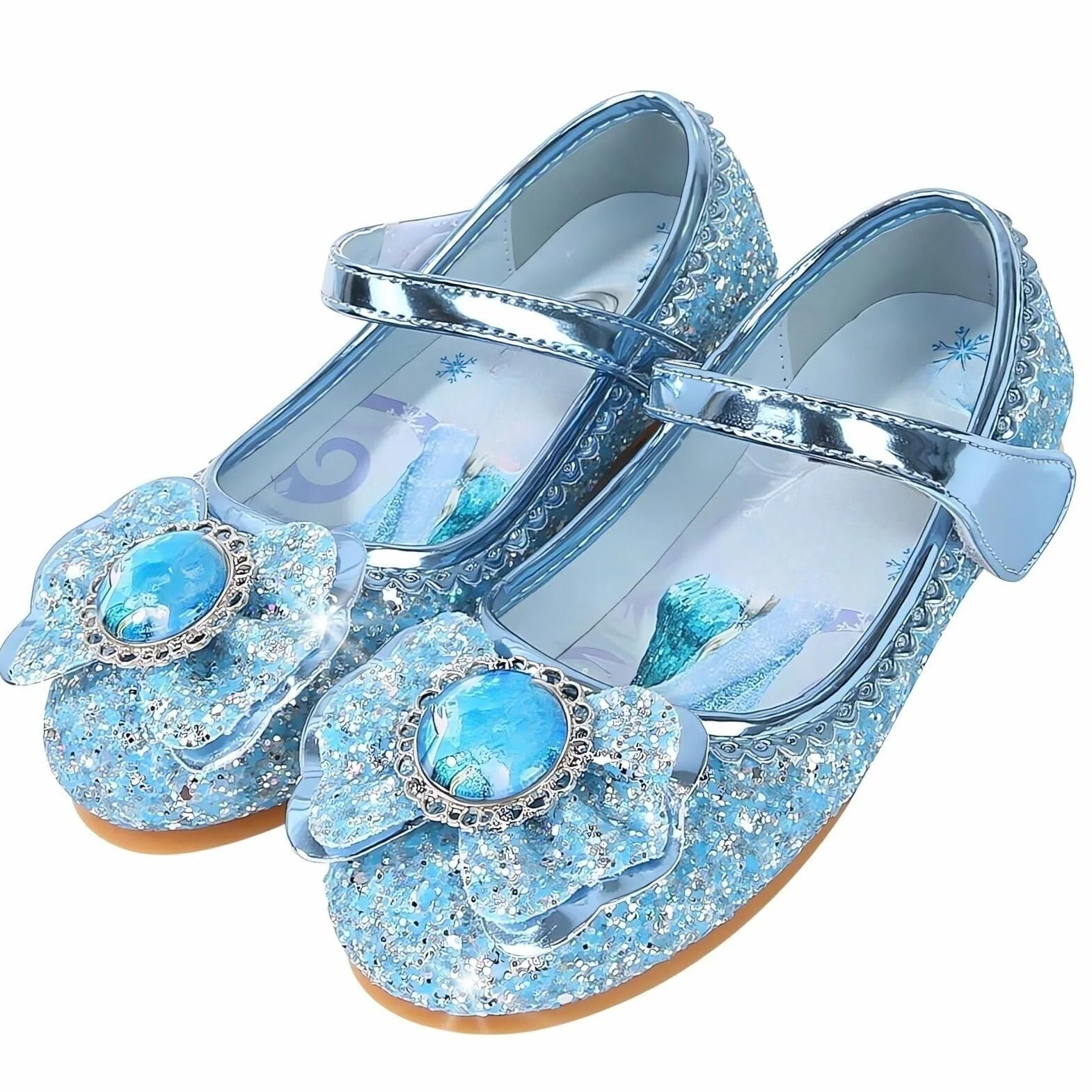 Chaussures Princesse Elsa Filles Baskets Paillettes Enfants Costume Fête Cosplay Mariage