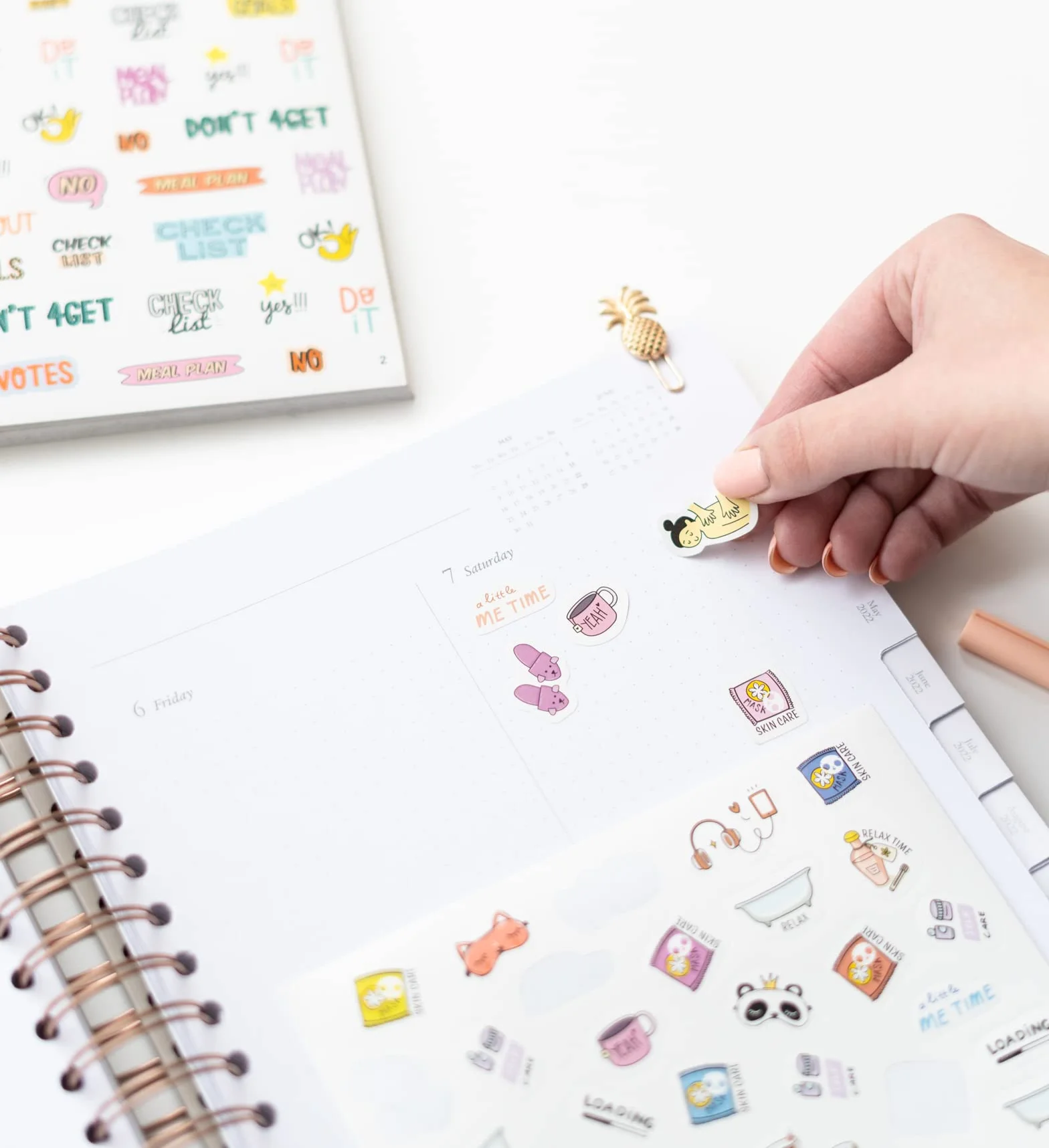 Grupo Erik Carnet de Stickers Organisation Autocollants Bullet Journal Agenda Notebook 16 x 16 cm Multicolore