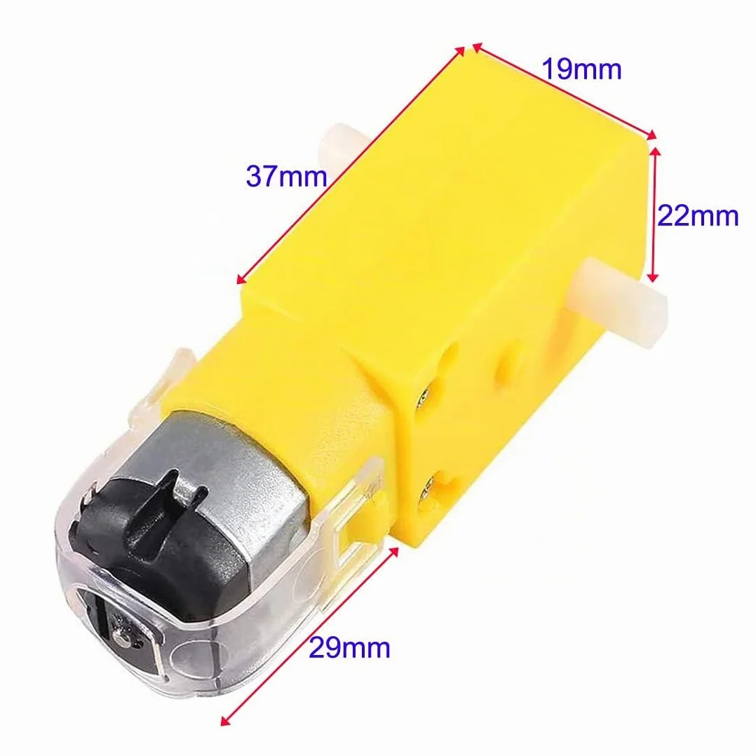 GUUZI Moteur de Boîte de Vitesses Double Arbre 3-6V 8 pièces pour Robot Arduino