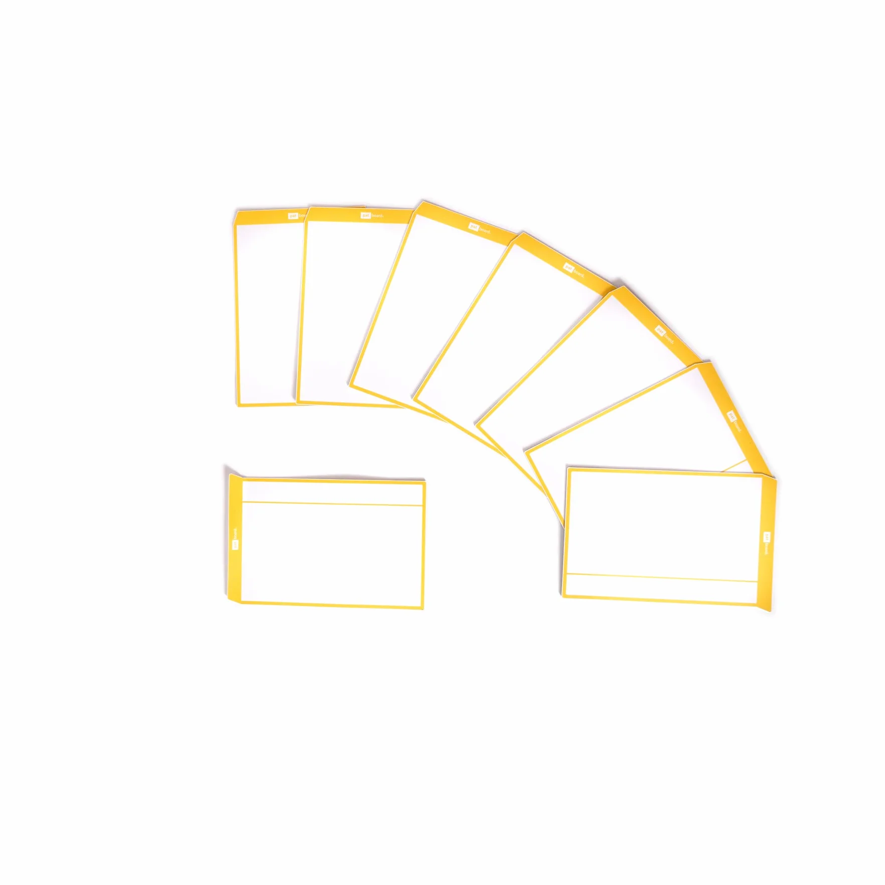 PATboard Tableau Scrum Kanban TASKcards Magnétique 8 Cartes Tâche L Jaune