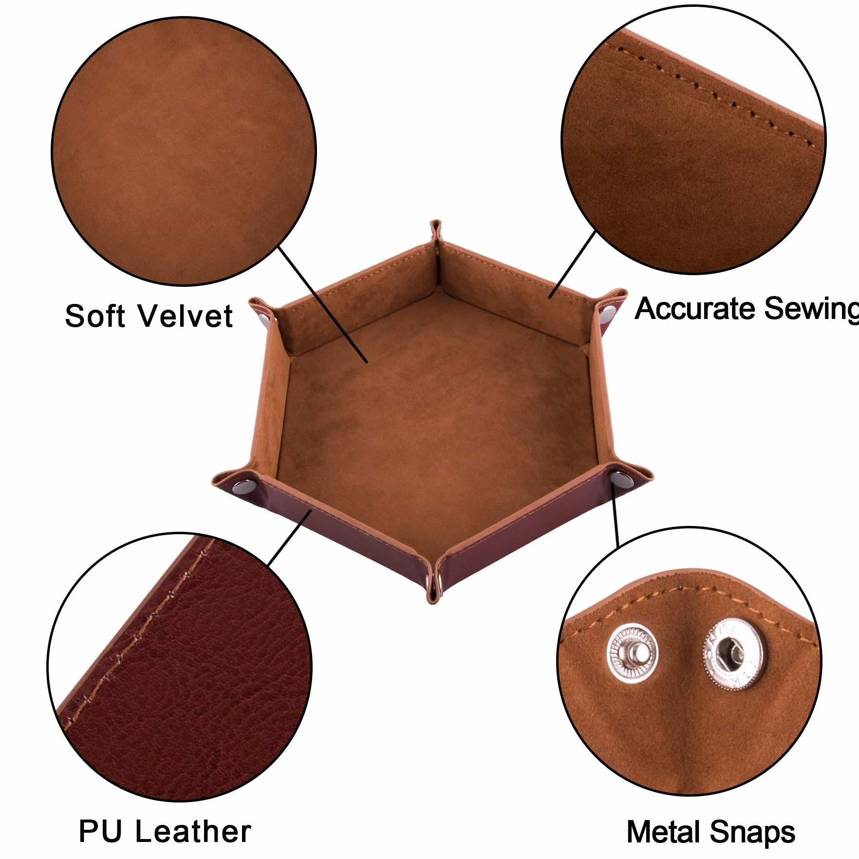SIQUK 4 Pièces Piste de Dés Cuir et Velours Plateau Pliable pour DND RPG Jeux de Table Gris Chameau Rouge Noir