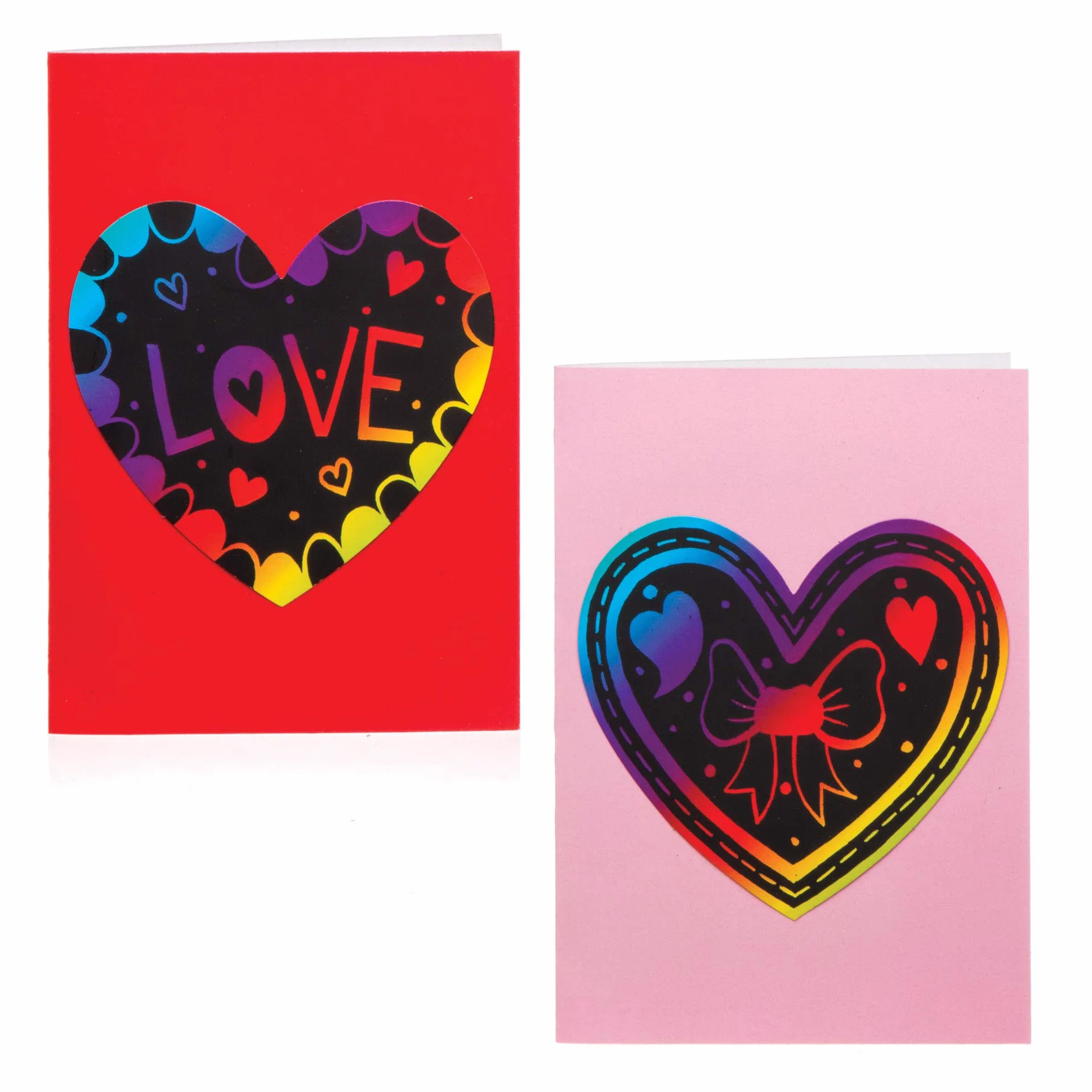 Baker Ross Cartes à Gratter motif Coeur Lot de 6 Loisirs Créatifs Enfants