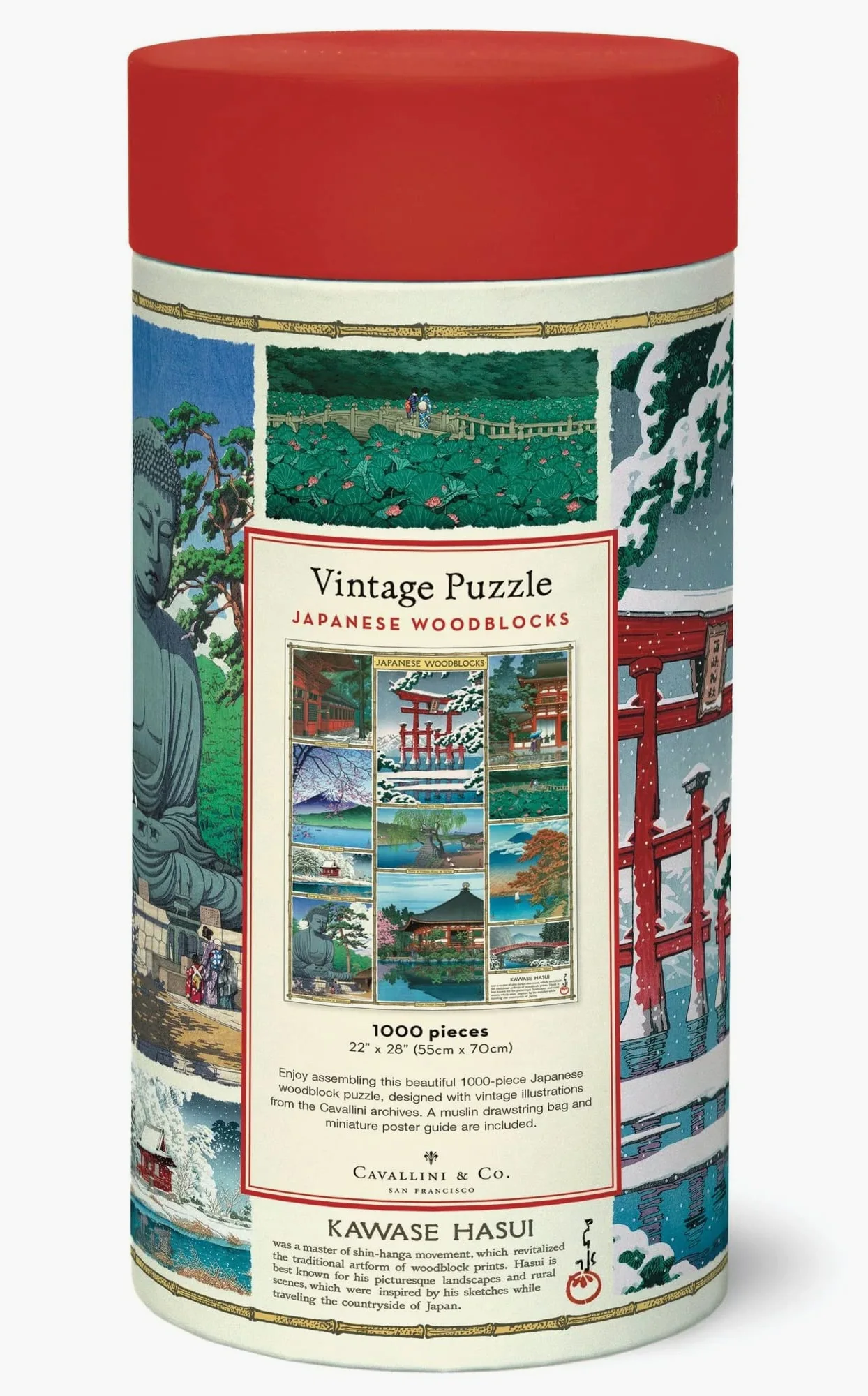Cavallini 1000 Piece Puzzle, Japanese Woodblocks (PZL/JW)