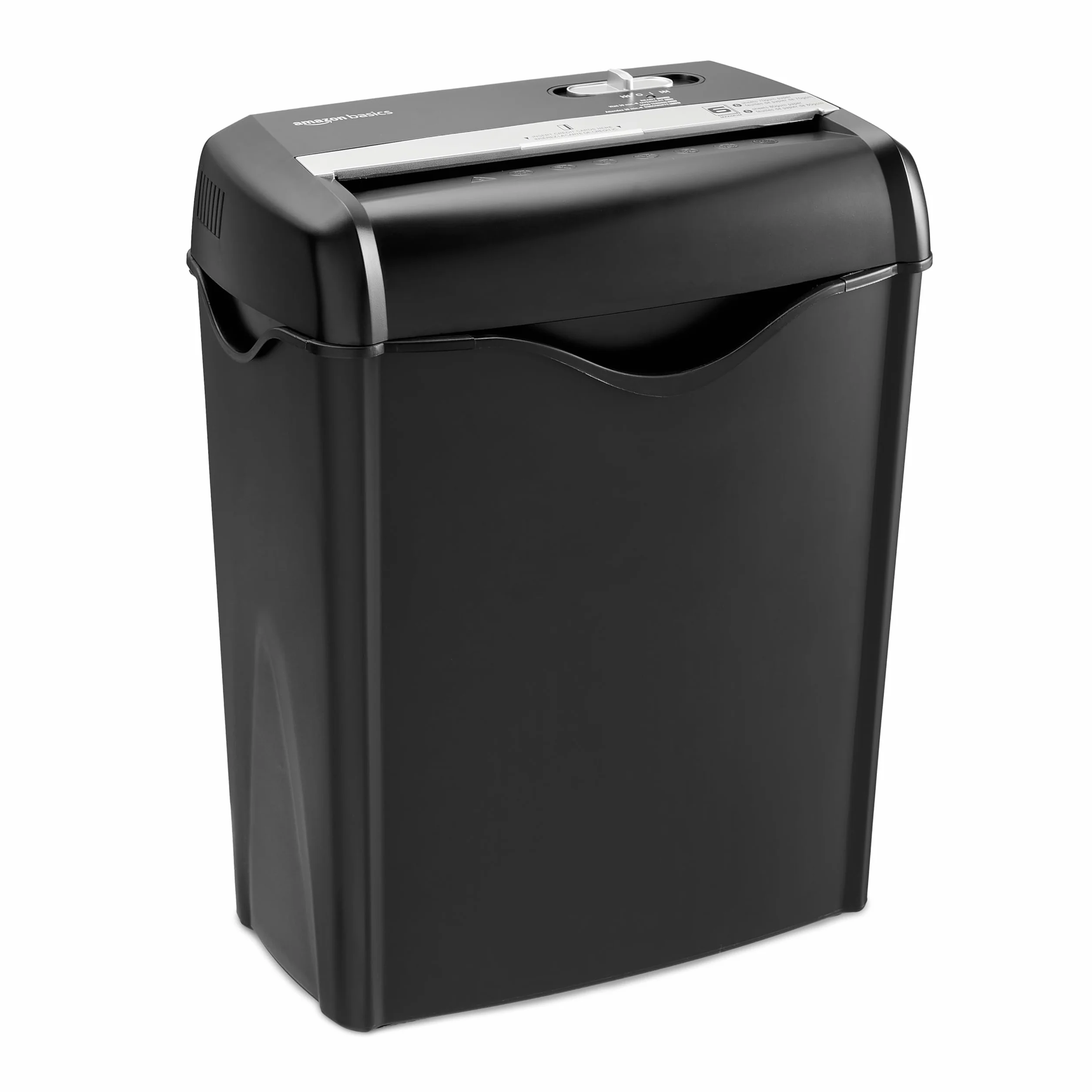 Amazon Basics Destructeur de Documents Cartes de crédit 5-6 Feuilles coupe croisée Noir