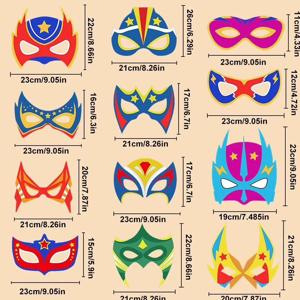 Masques à Colorier pour Enfant 12 Pièces DIY Super-Héros Peinture Bricolage