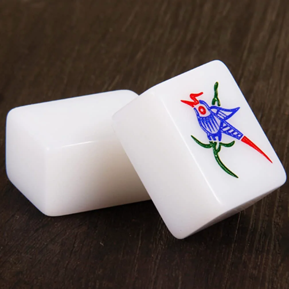 Ensemble de Mahjong Chinois en Acrylique | Multicolore for les voyages, les fêtes, la famille et les cadeaux.